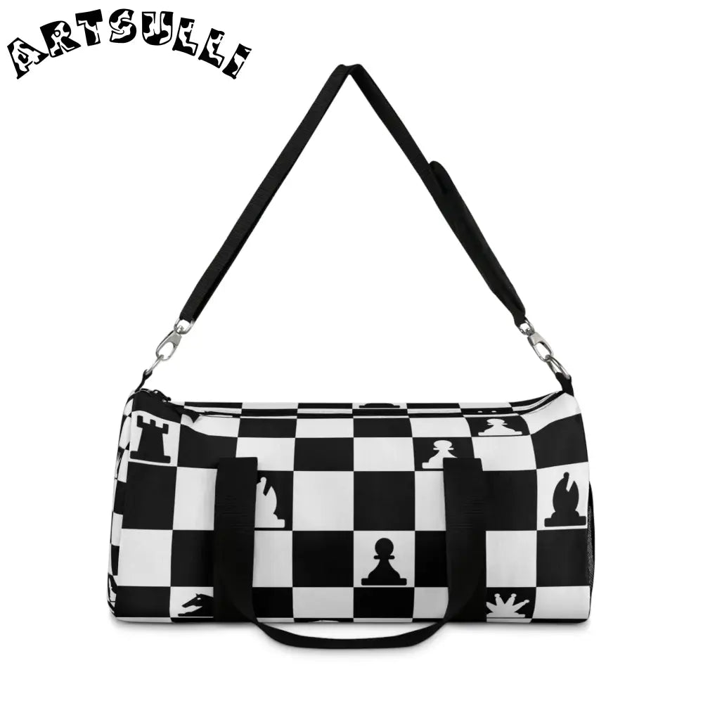 JAKKOUTTHEBXX Chessboard Pattern Duffel Bag 2025
