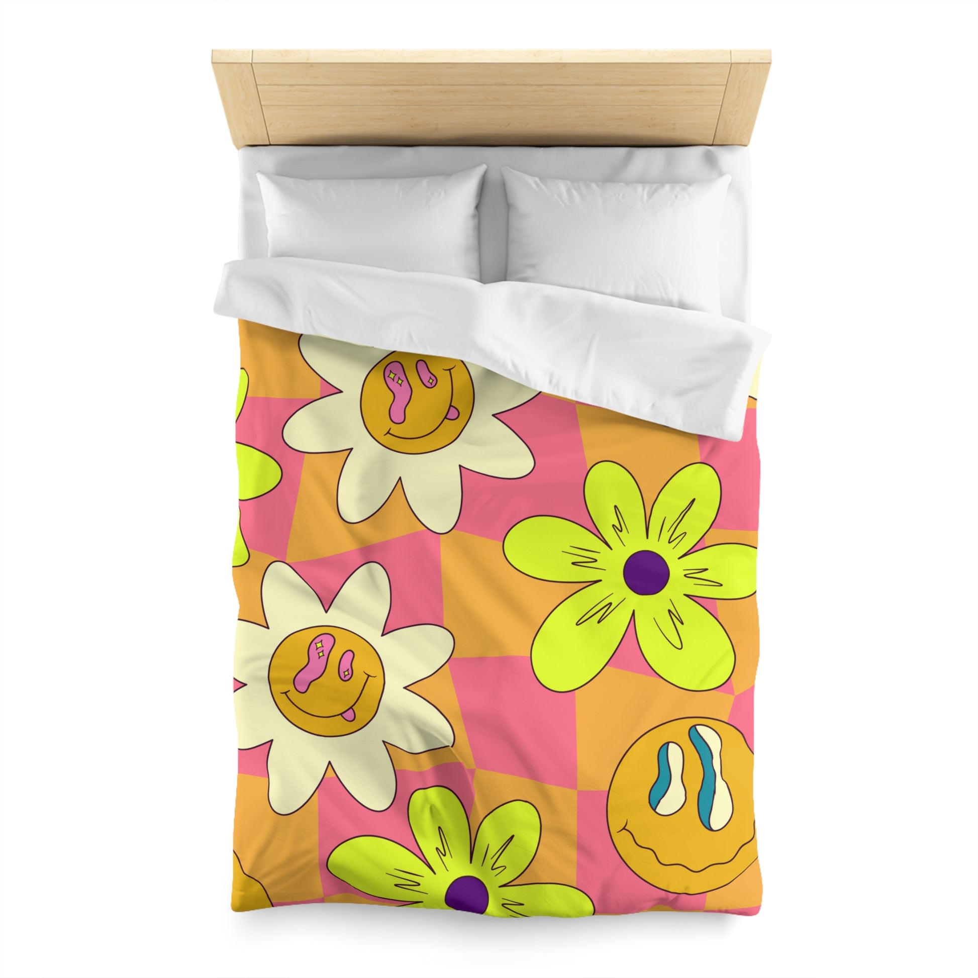 Trippy Sour Face Rave Microfiber Duvet Cover, Artsulli - Art is Long, Life is Short, Home Decor, , , , , , , 