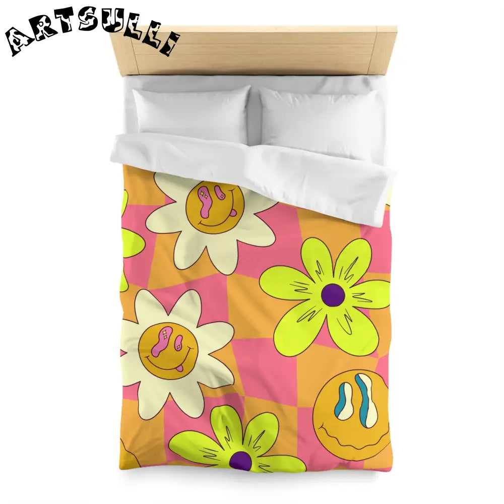 JAKKOUTTHEBXX Trippy Sour Face Rave Microfiber Duvet Cover
