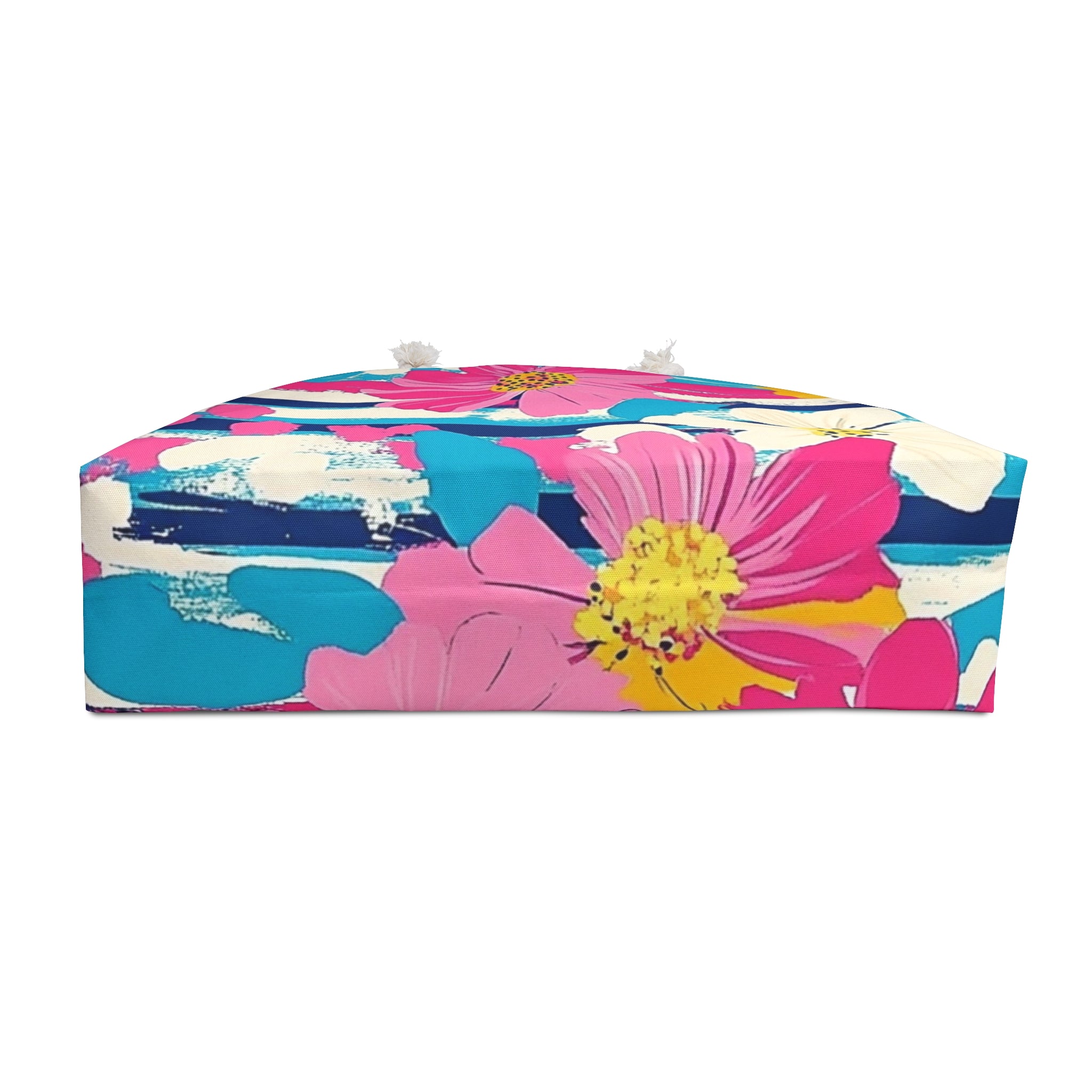 Dayglo Floral Stripes II Multi-Color Weekender Bag, Artsulli - Art is Long, Life is Short, Bags, , , , , , , 