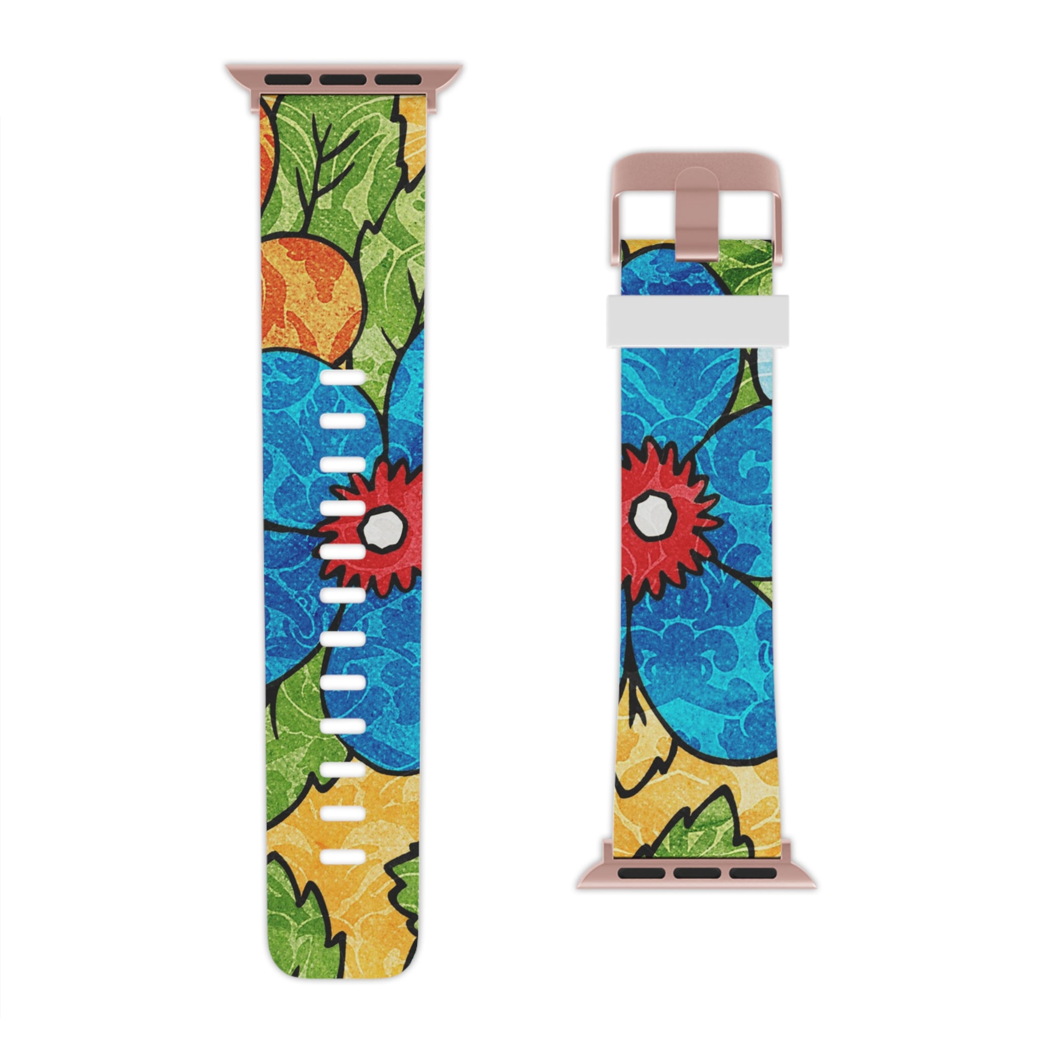 Groovy Yellow Floral Kl II Watch Band for Apple Watch, Artsulli - Art is Long, Life is Short, Accessories, , , , , , , 