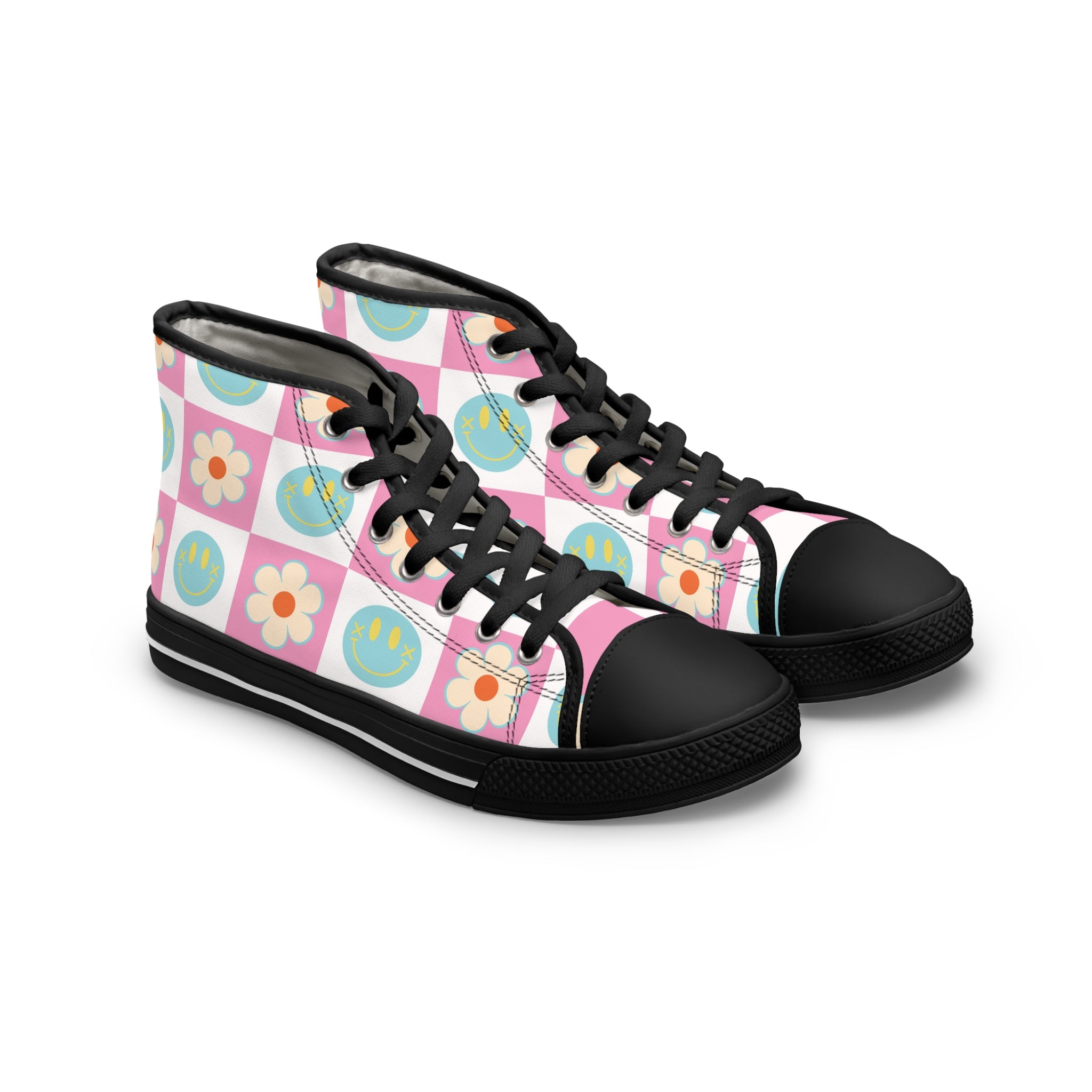Madotsukis Grin Bloom Women's High Top Sneakers, Artsulli - Art is Long, Life is Short, Shoes, Size, US 5.5, Color, Black sole, , , 32918345585890823670