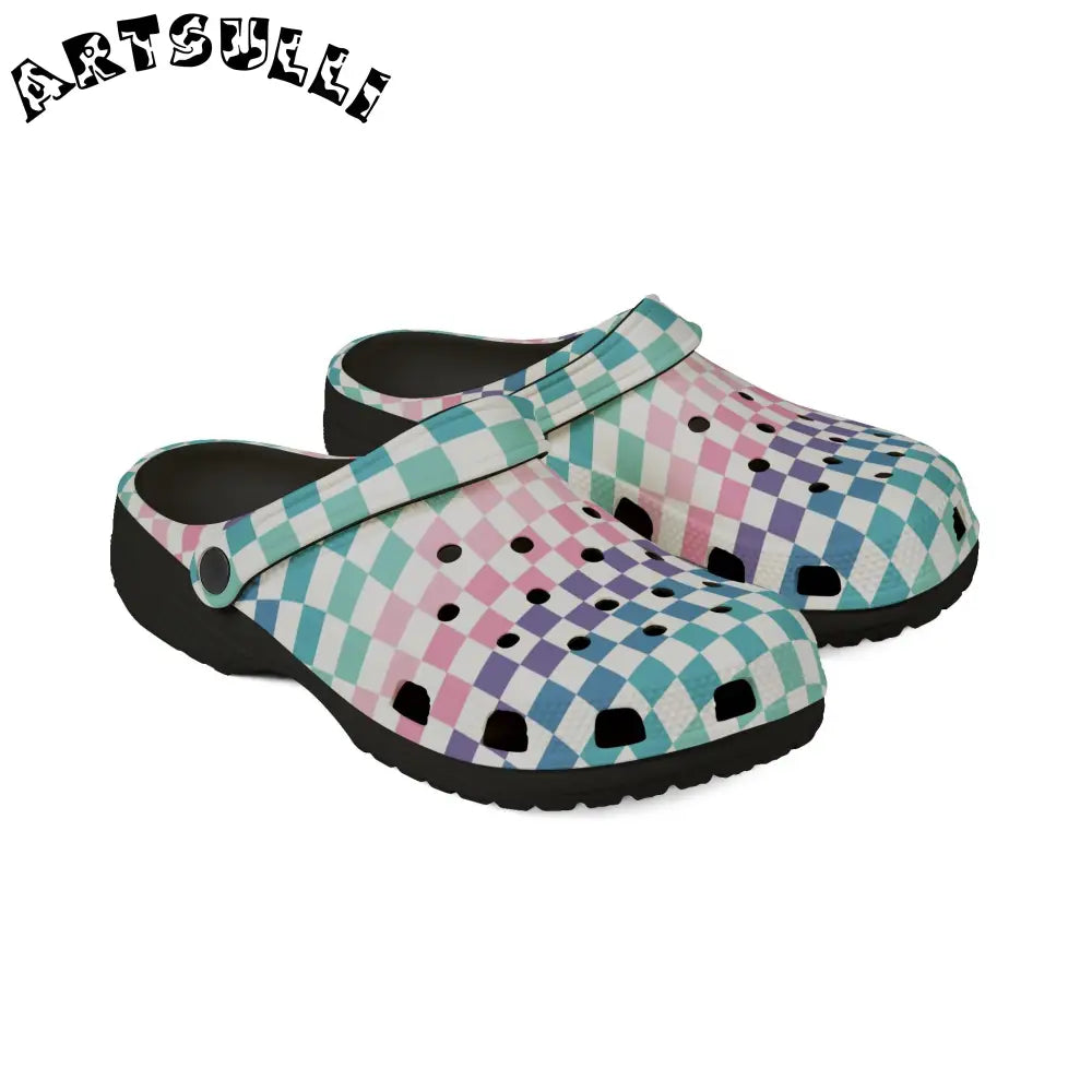 JAKKOUTTHEBXX Vaporwave Rainbow Checkerboard Multi-Color EVA Foam