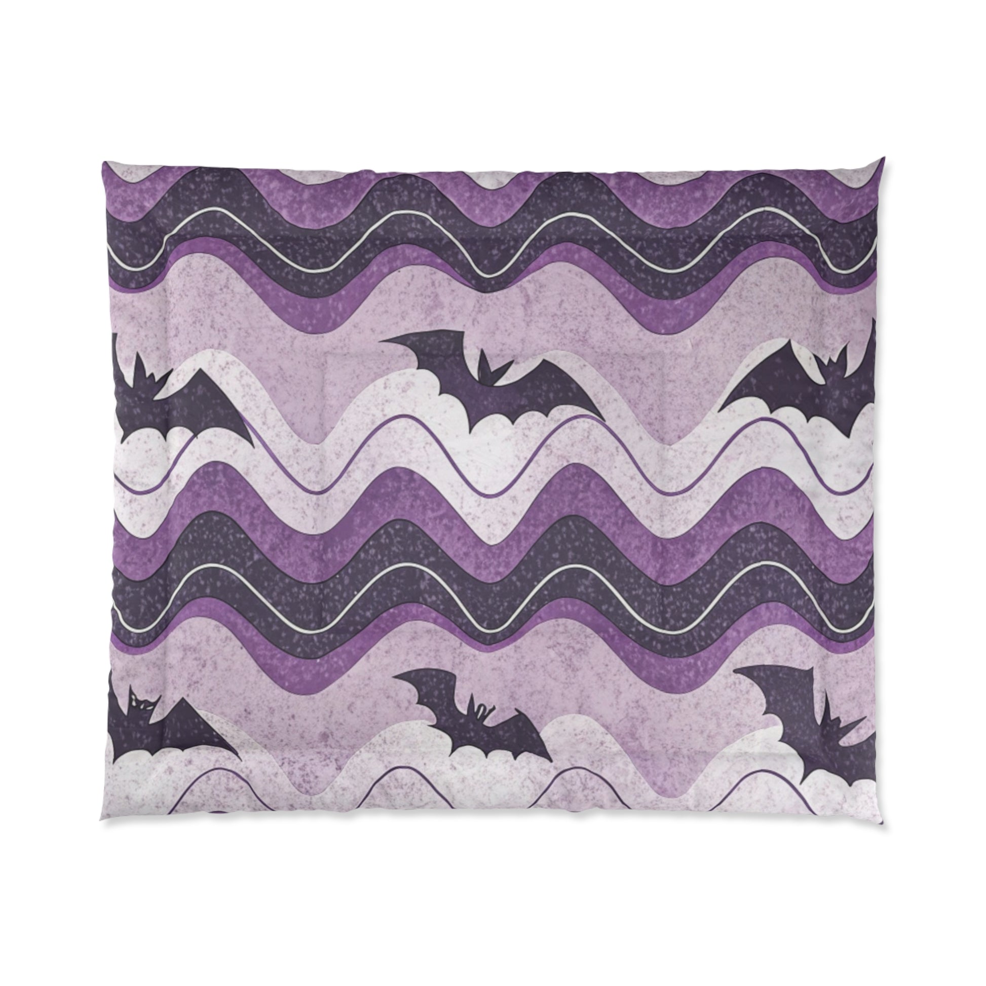 Bat Wave Comforter, Artsulli - Art is Long, Life is Short, Home Decor, Size, 104" × 88", , , , , 27693056022905