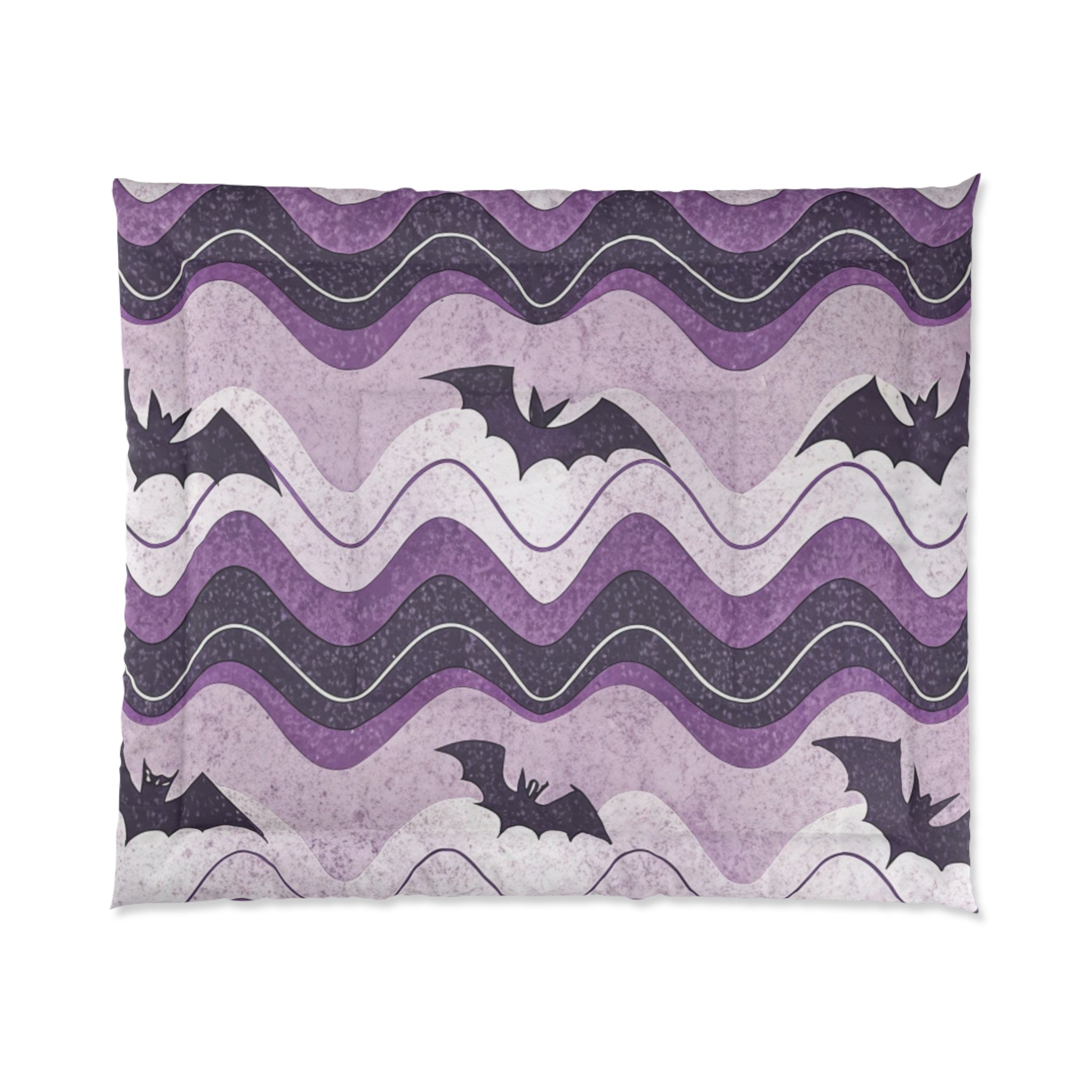 Bat Wave Comforter, Artsulli - Art is Long, Life is Short, Home Decor, Size, 104" × 88", , , , , 27693056022905