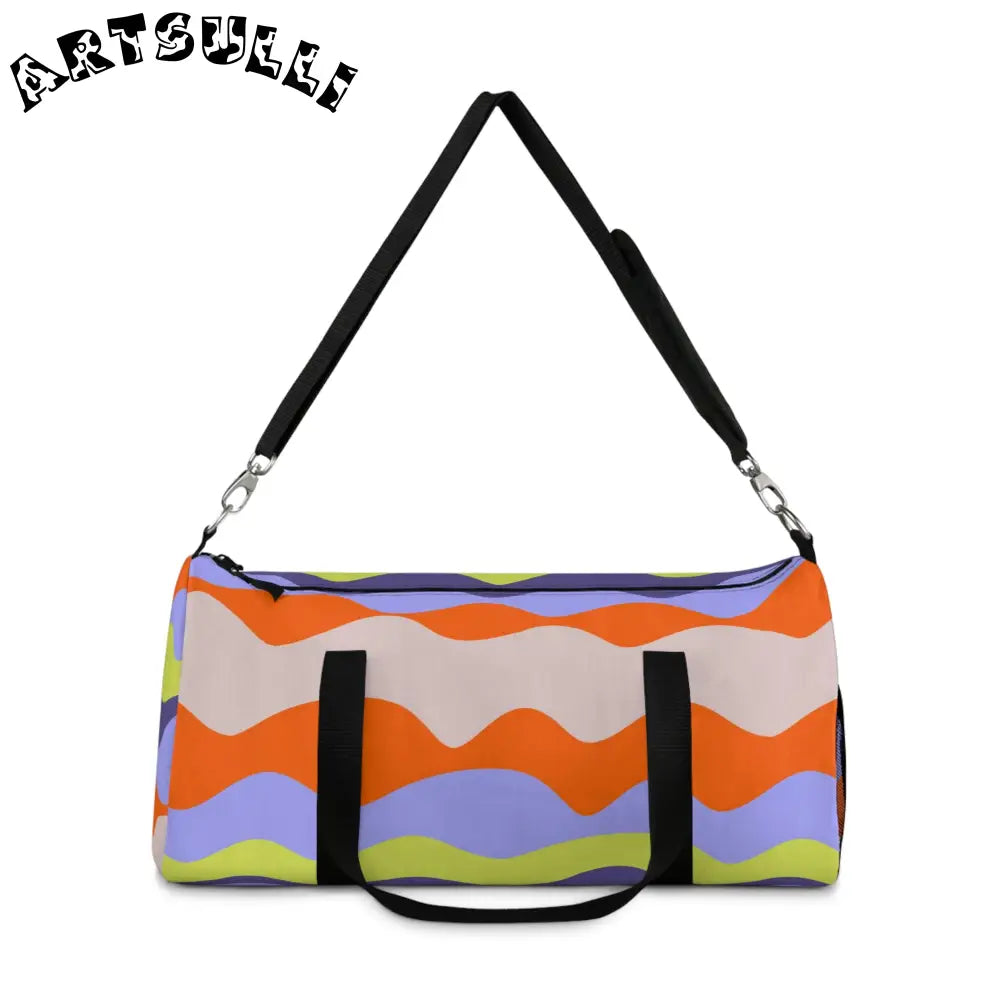 JAKKOUTTHEBXX Waves II Red and Blue Duffel Bag JAKKOUTTHEBXX
