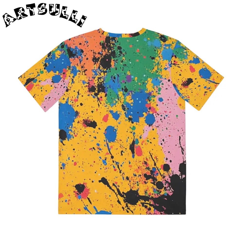 JAKKOUTTHEBXX The Colors Of Paint Splatter Men’s Polyester Tee (AOP)