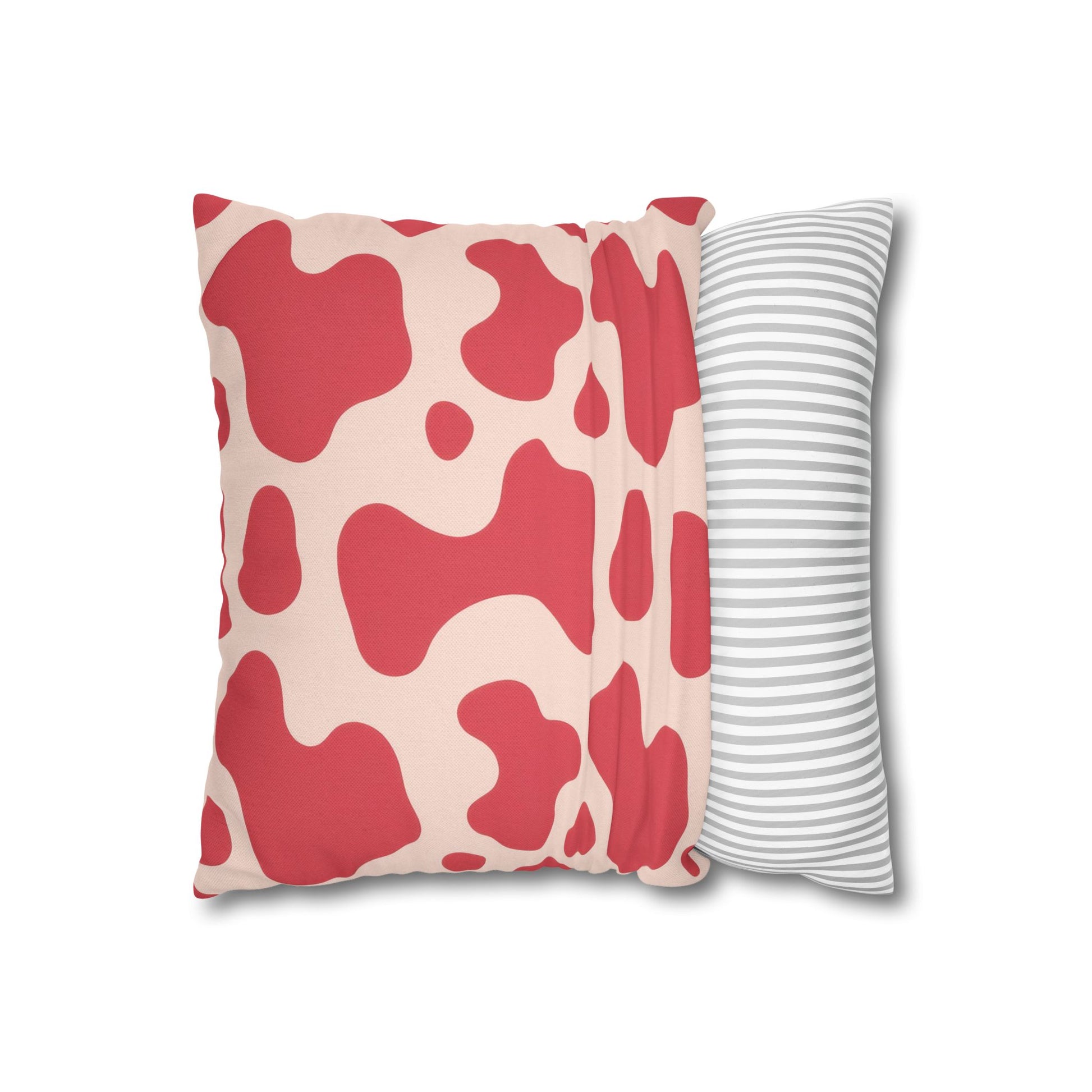 Red Jungle Cow Spun Polyester Square Pillowcase, Artsulli - Art is Long, Life is Short, Home Decor, , , , , , , 