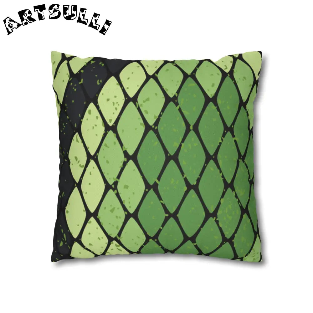 JAKKOUTTHEBXX Snake Skin Green and Black Spun Polyester Square