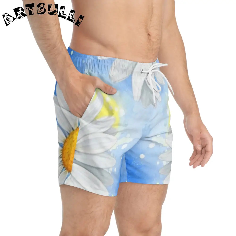 JAKKOUTTHEBXX Daisies Swim Trunks (AOP) JAKKOUTTHEBXX Artsulli - Art