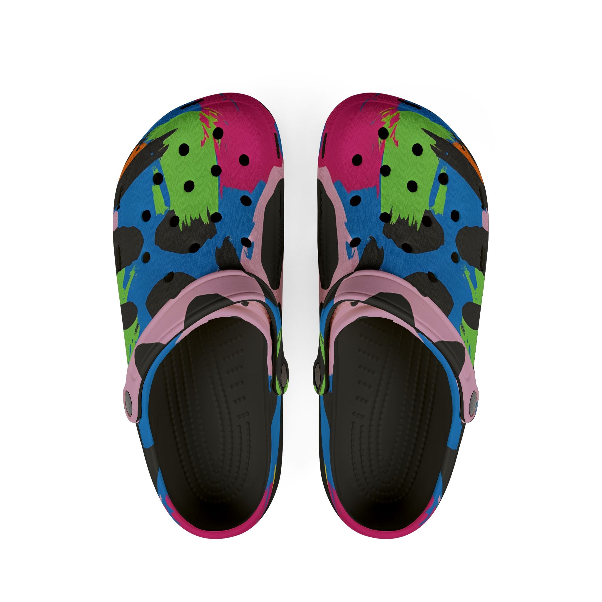 90s Neon EVA Foam Rubber Shoes (AOP), Artsulli - Art is Long, Life is Short, Shoes, Size, US 6 (Women's), Color, Black, , , 12453537205151006896