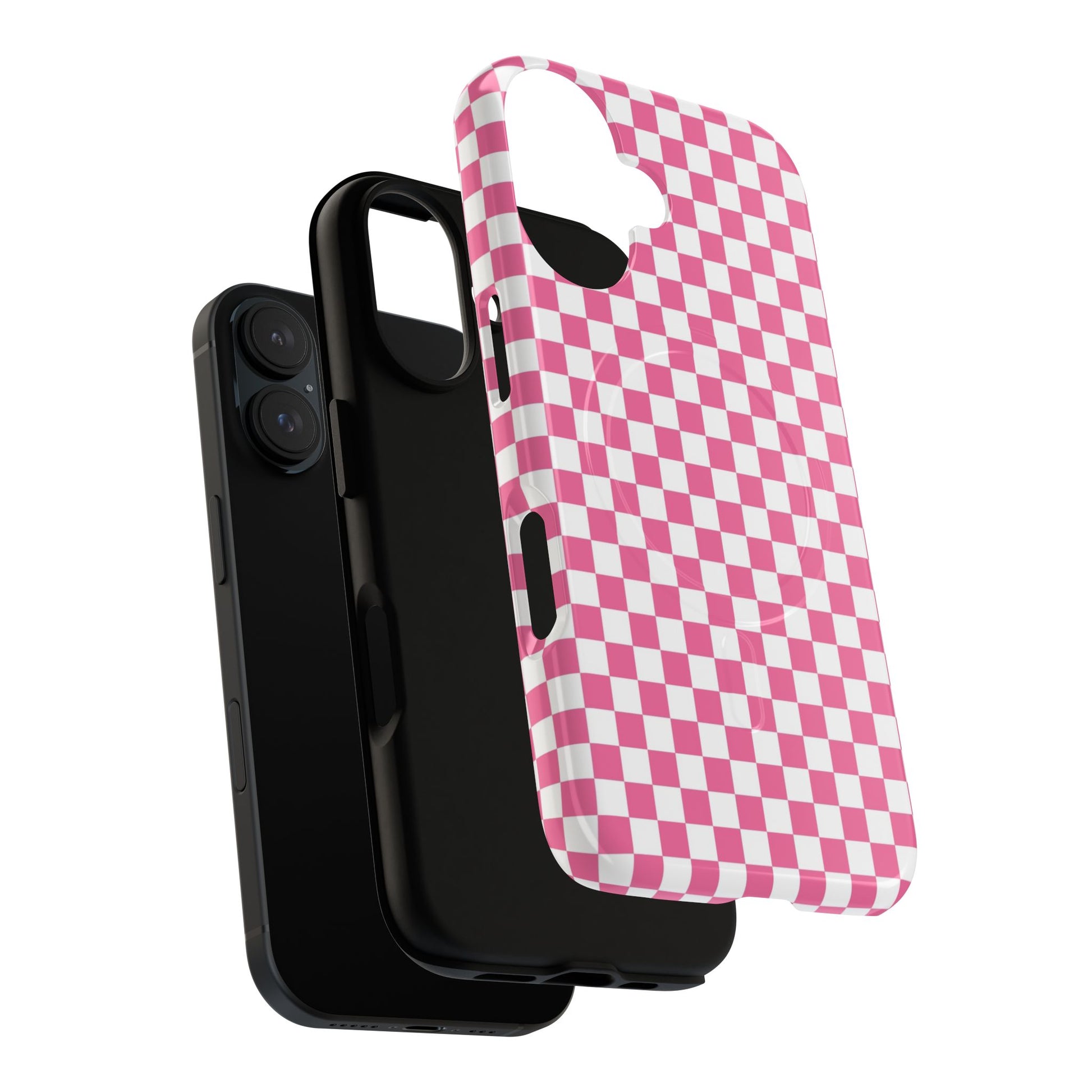 Yuyushiki Pink Check Tough Magnetic Cases, Artsulli - Art is Long, Life is Short, Phone Case, , , , , , , 