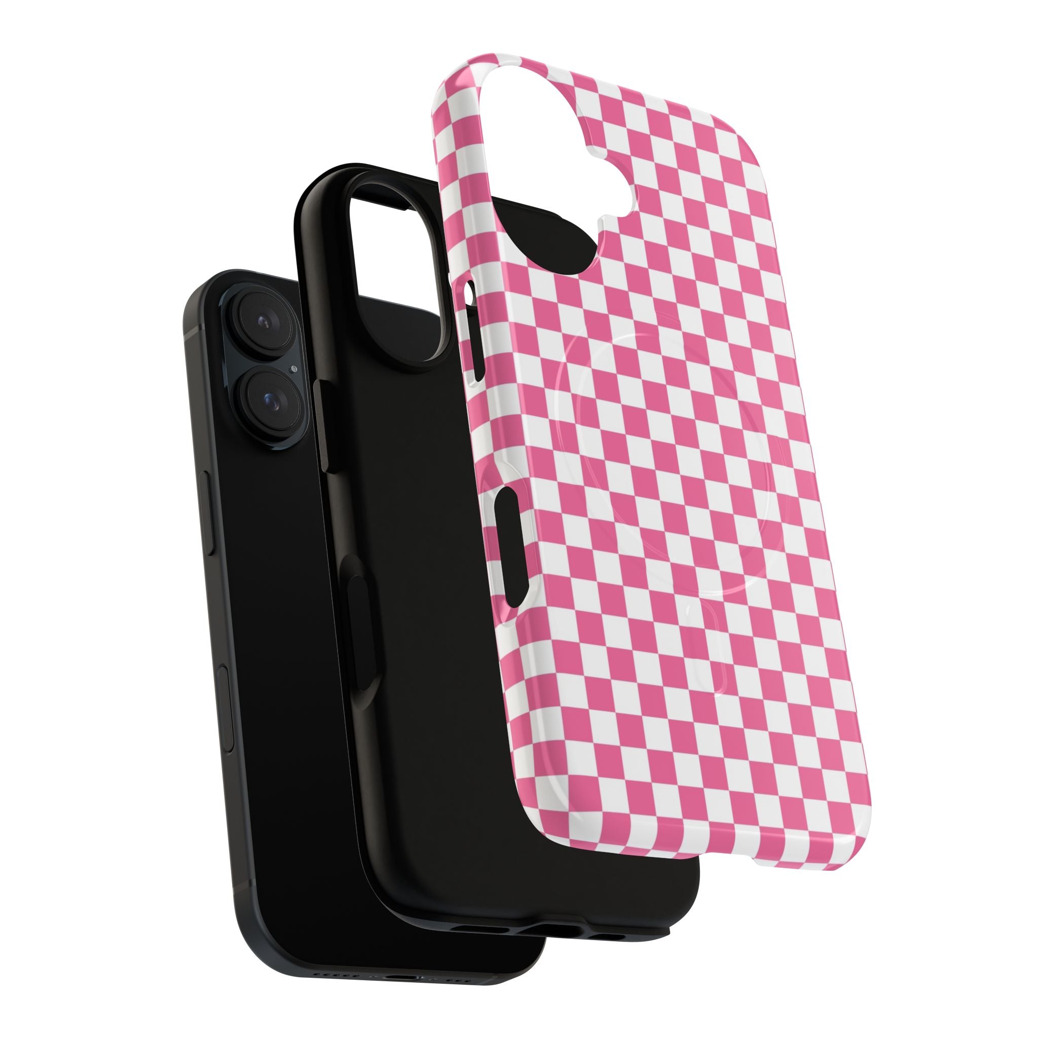 Yuyushiki Pink Check Tough Magnetic Cases, Artsulli - Art is Long, Life is Short, Phone Case, , , , , , , 