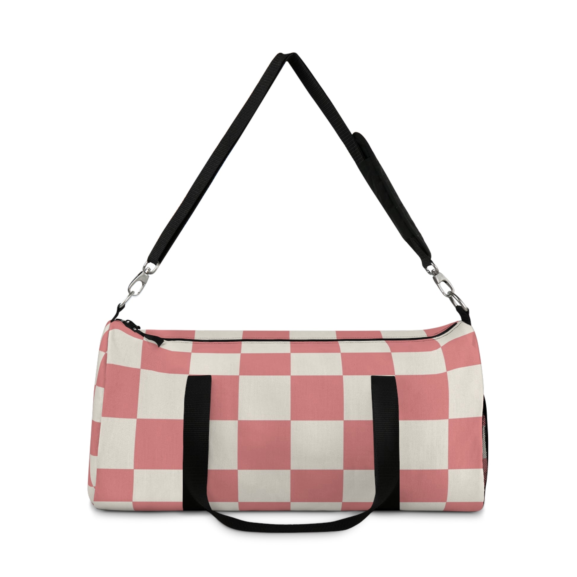 Retro Checkered Grassland Sprites Duffel Bag, Artsulli - Art is Long, Life is Short, Bags, , , , , , , 