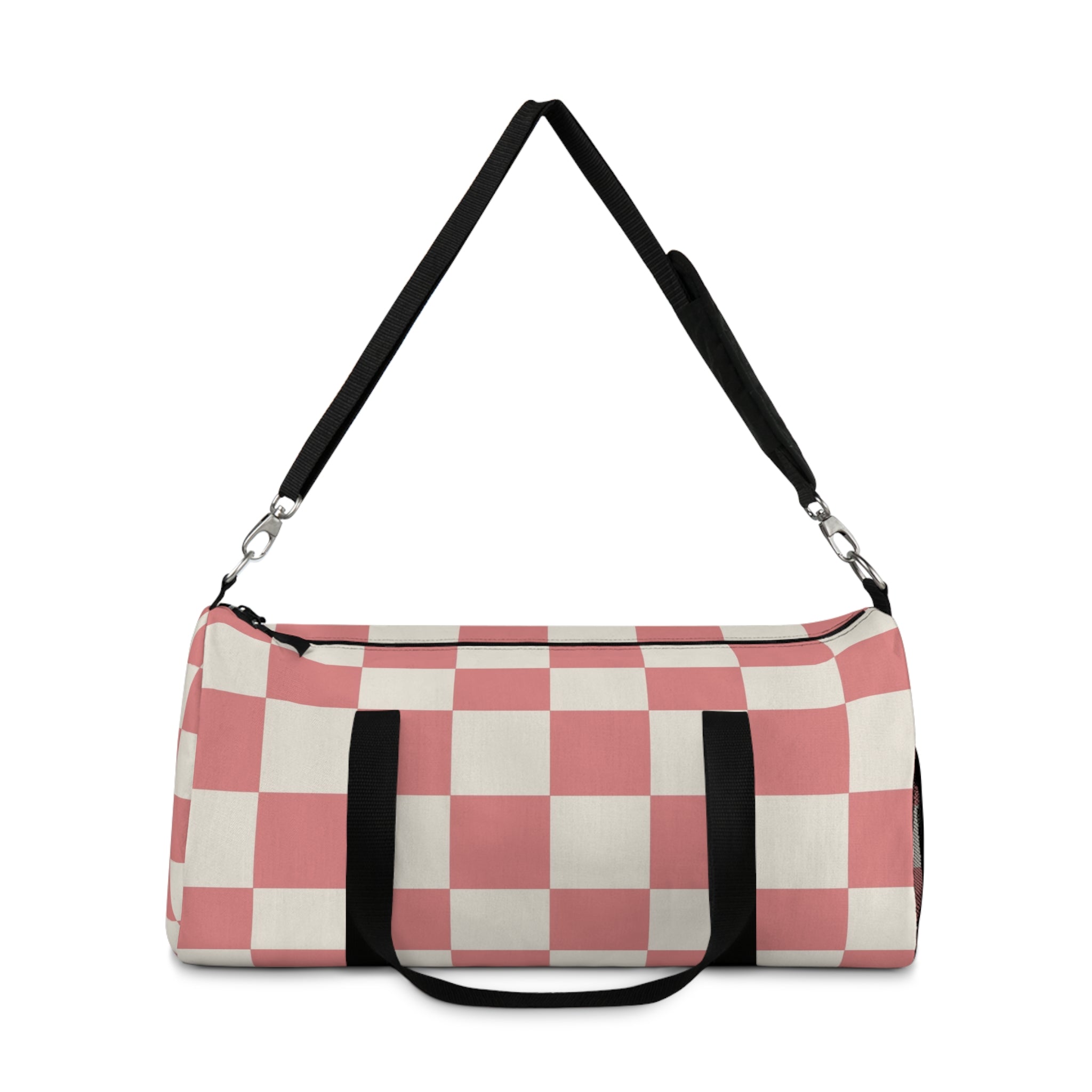 Retro Checkered Grassland Sprites Duffel Bag, Artsulli - Art is Long, Life is Short, Bags, , , , , , , 