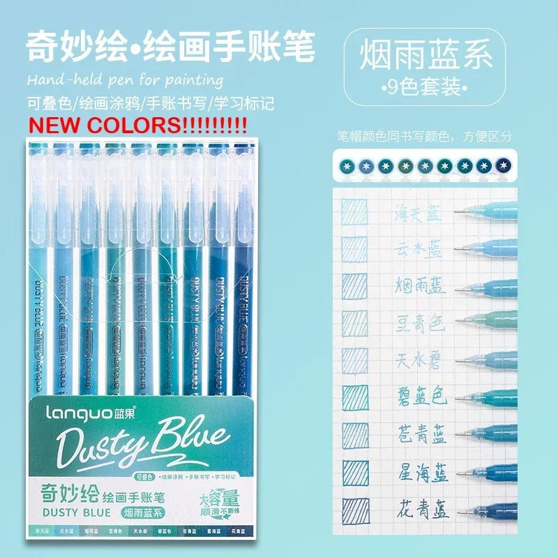 Buy The Best By Artsulli - Art is Long Life Short - LANGUO New Colors 45/9 Drawing Highlighter Morandi Gel Pen Diary Painting DIY Office