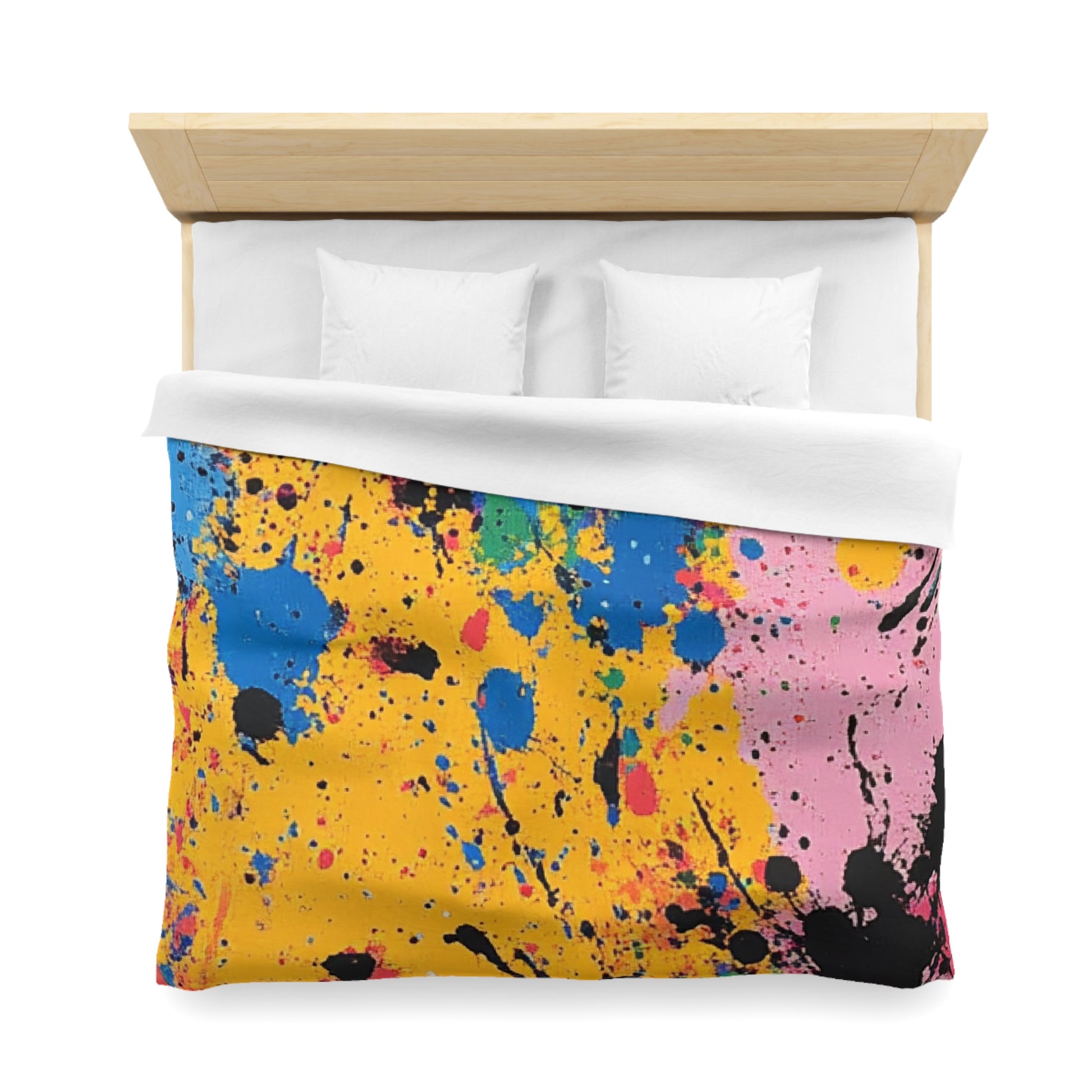 The Colors Of Paint Splatter Microfiber Duvet Cover, Artsulli - Art is Long, Life is Short, Home Decor, , , , , , , 