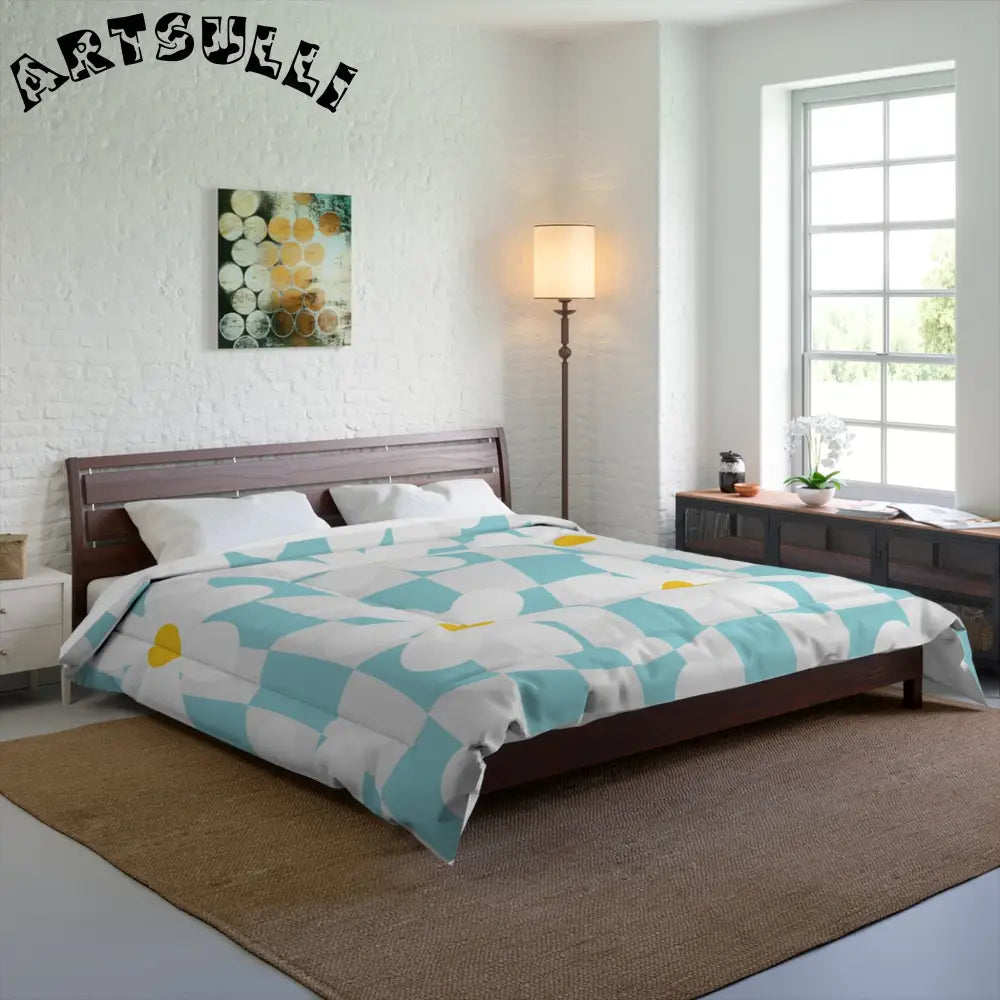 JAKKOUTTHEBXX Trippy Check Garden Comforter JAKKOUTTHEBXX Artsulli