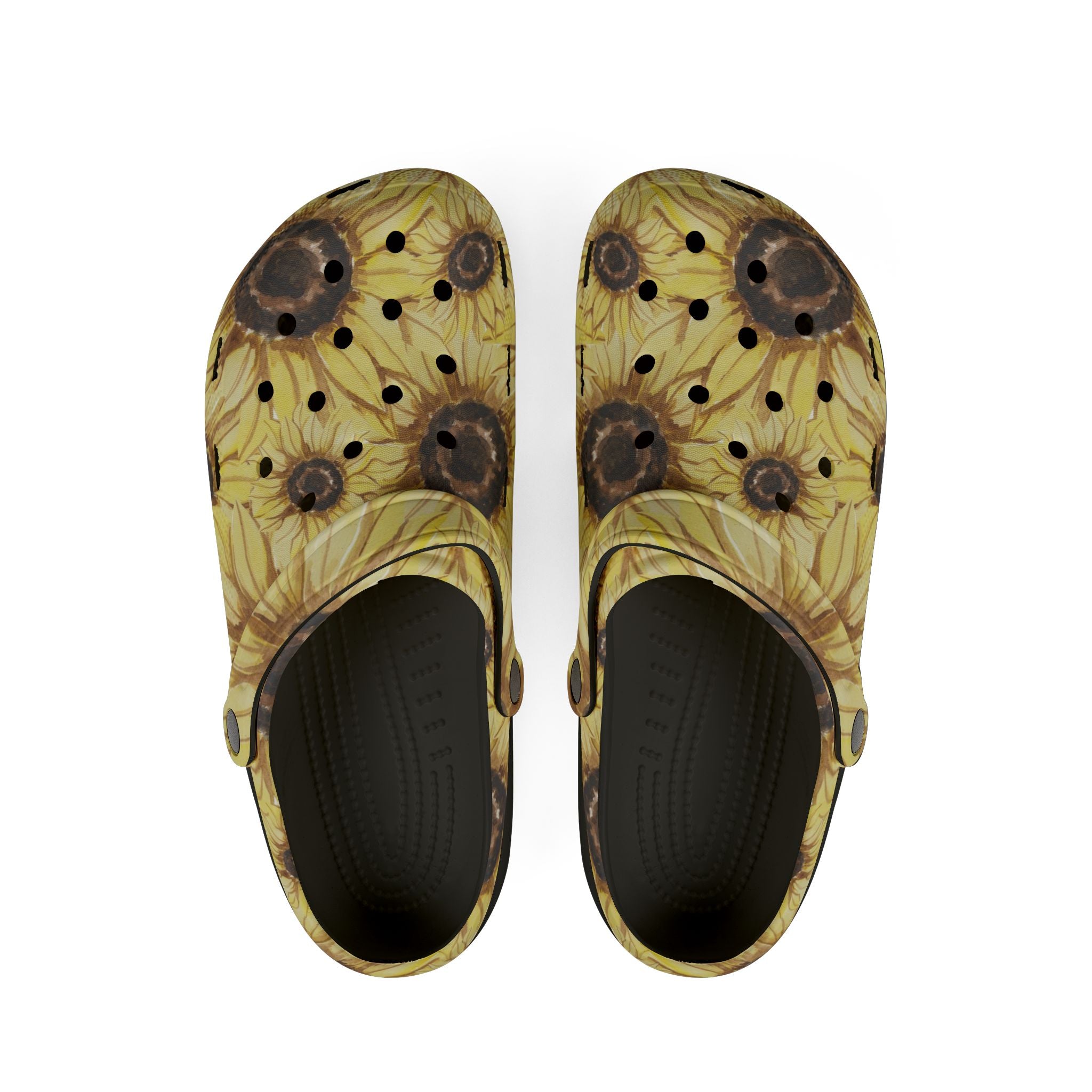 Retro Anime Sunflower EVA Foam Rubber Shoes (AOP), Artsulli - Art is Long, Life is Short, Shoes, Size, US 6 (Women's), Color, Black, , , 15811702569468128968