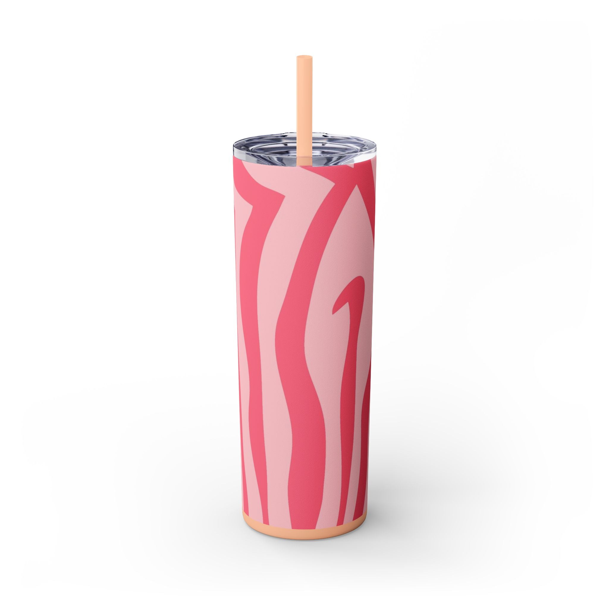 Nagels Pink Zebra Skinny Tumbler with Straw, 20oz, Artsulli - Art is Long, Life is Short, Mug, Finish, Matte, Color, Blush, Size, 20oz, 84115614809896