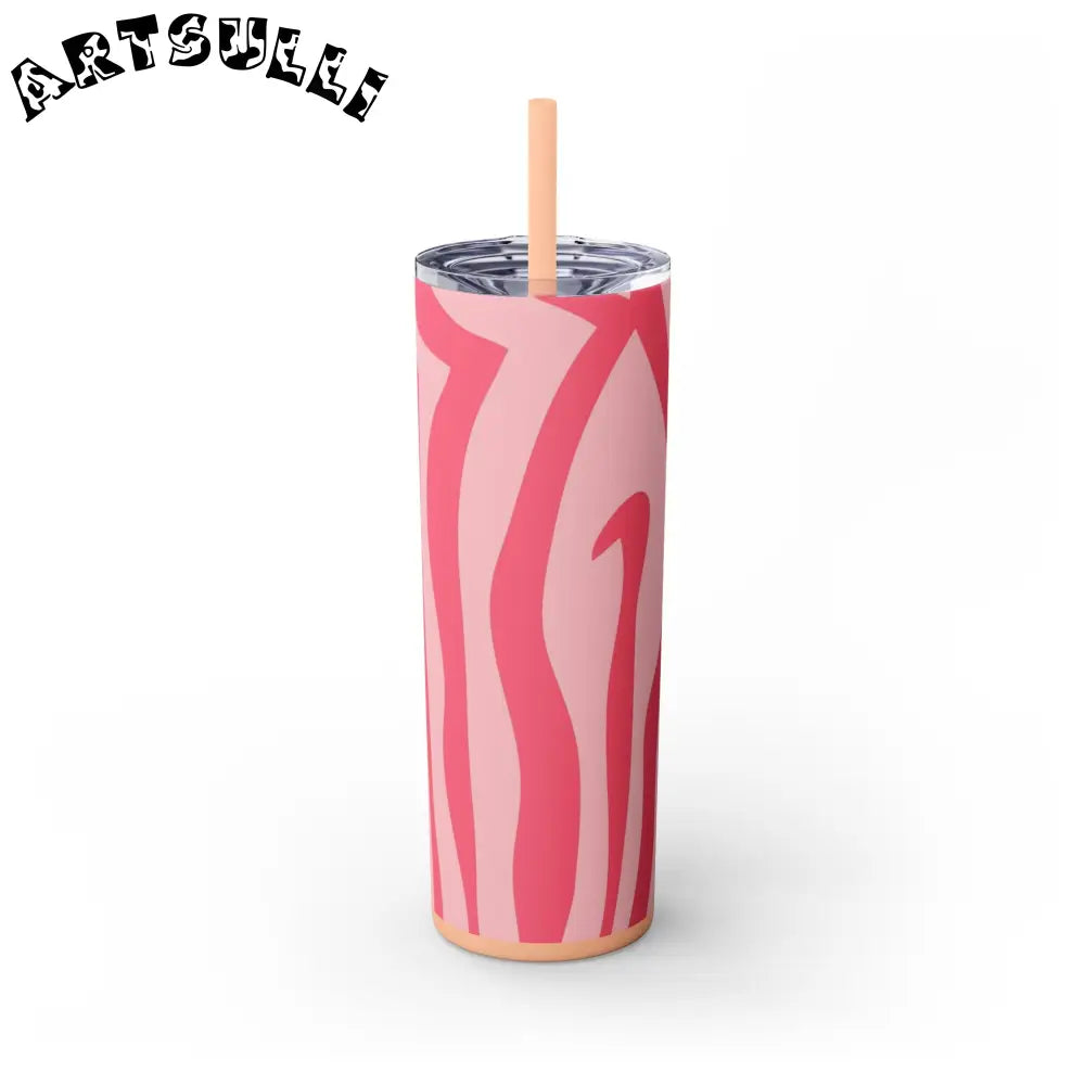 JAKKOUTTHEBXX Pink Zebra Print Maars Skinny Tumbler 2025