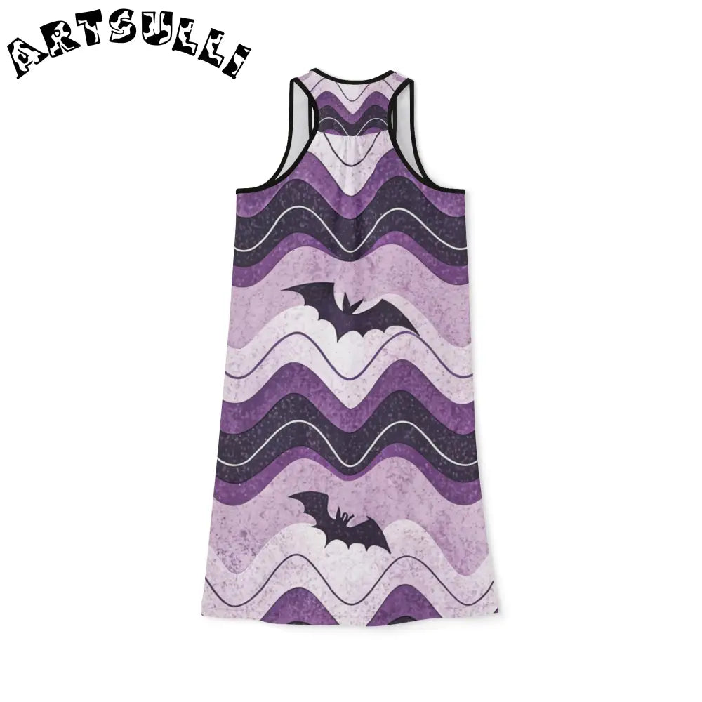 JAKKOUTTHEBXX Bat Wave Women’s Racerback Dress (AOP) JAKKOUTTHEBXX
