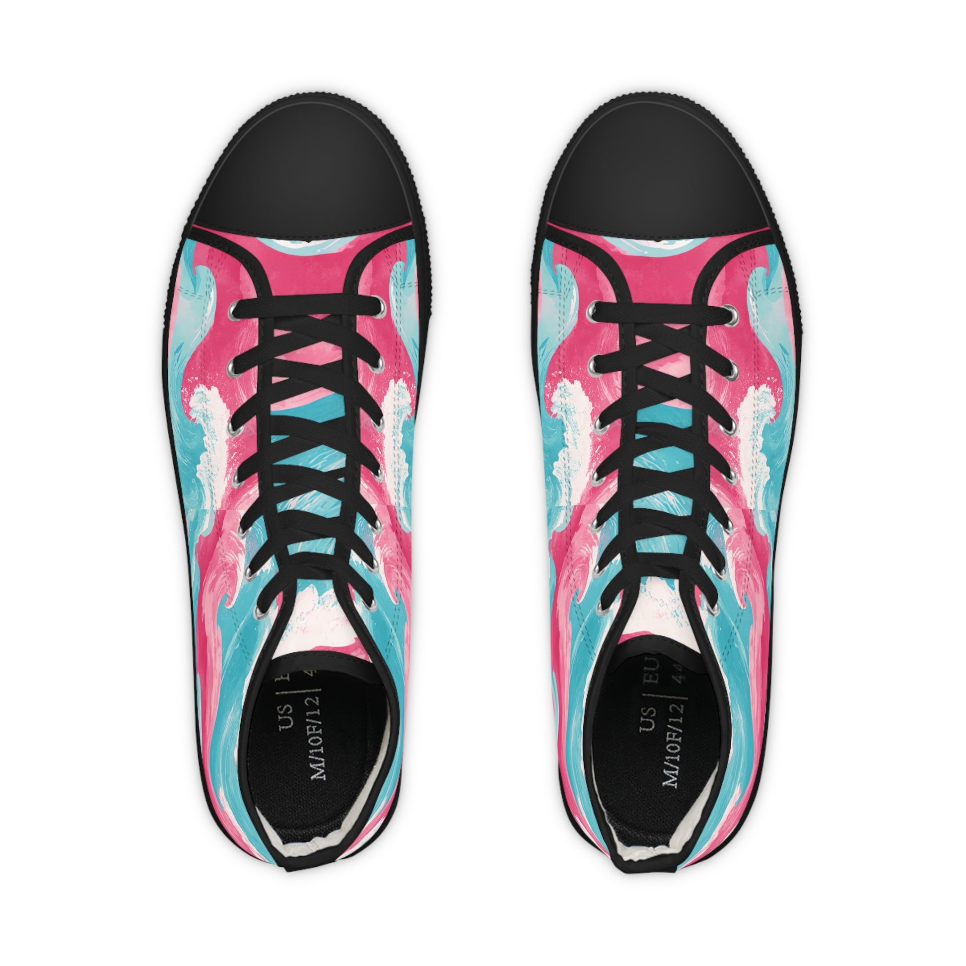 The Great Pastelwave II Men's High Top Sneakers, Artsulli - Art is Long, Life is Short, Shoes, , , , , , , 