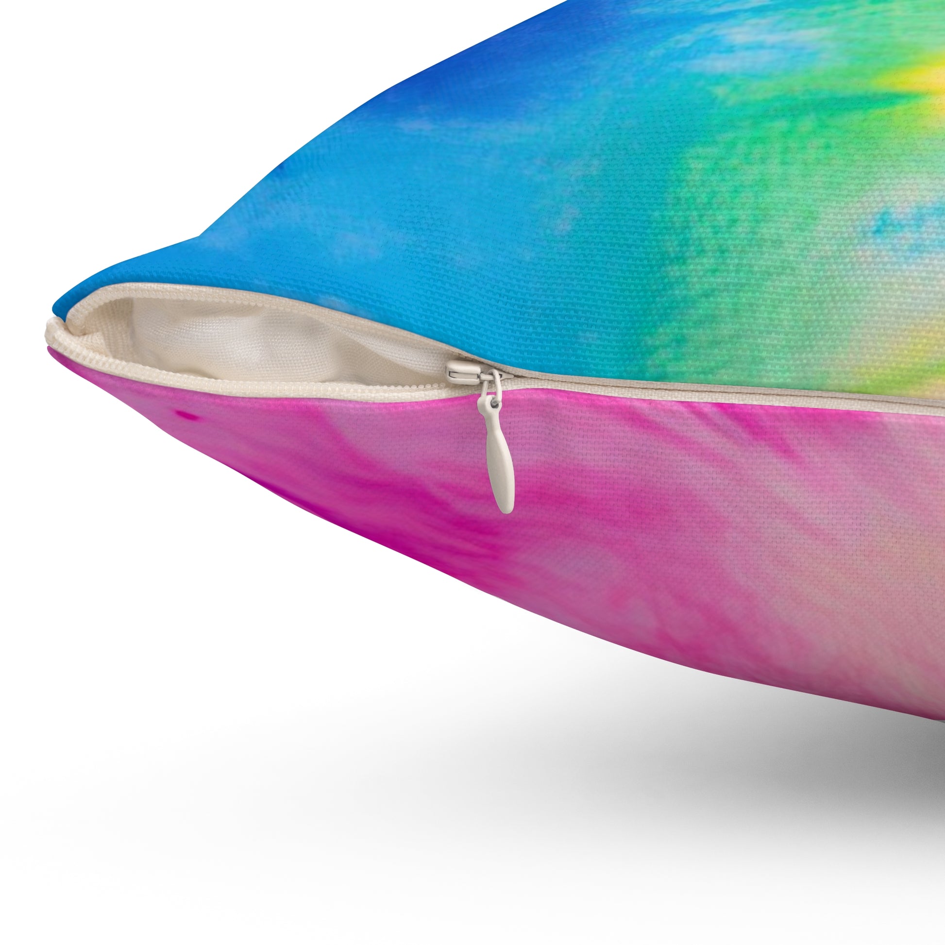 Psychedelic Tie Dye Spun Polyester Square Pillow, Artsulli - Art is Long, Life is Short, Home Decor, , , , , , , 