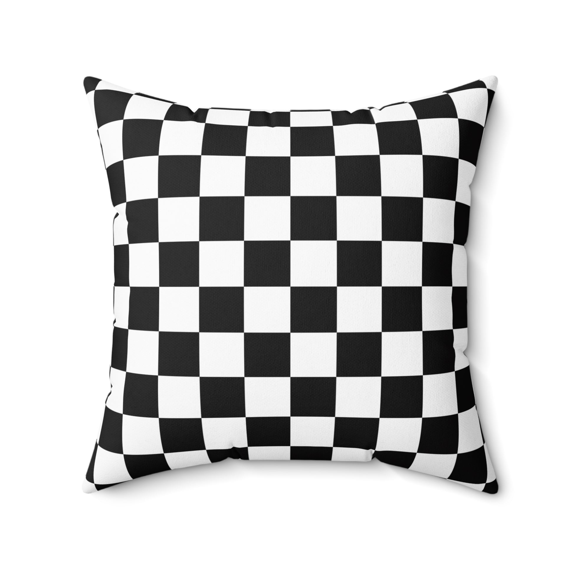 Checkerboard Black and White Spun Polyester Square Pillow, Artsulli - Art is Long, Life is Short, Home Decor, , , , , , , 