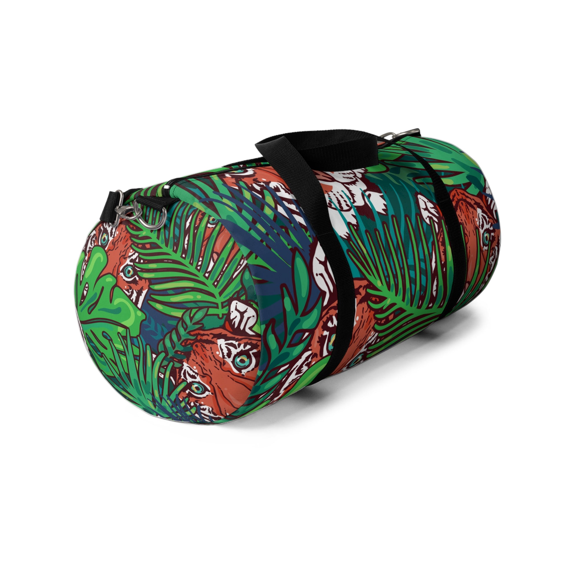 Tropical Jungle Tigers Blue and Green Duffel Bag, Artsulli - Art is Long, Life is Short, Bags, , , , , , , 