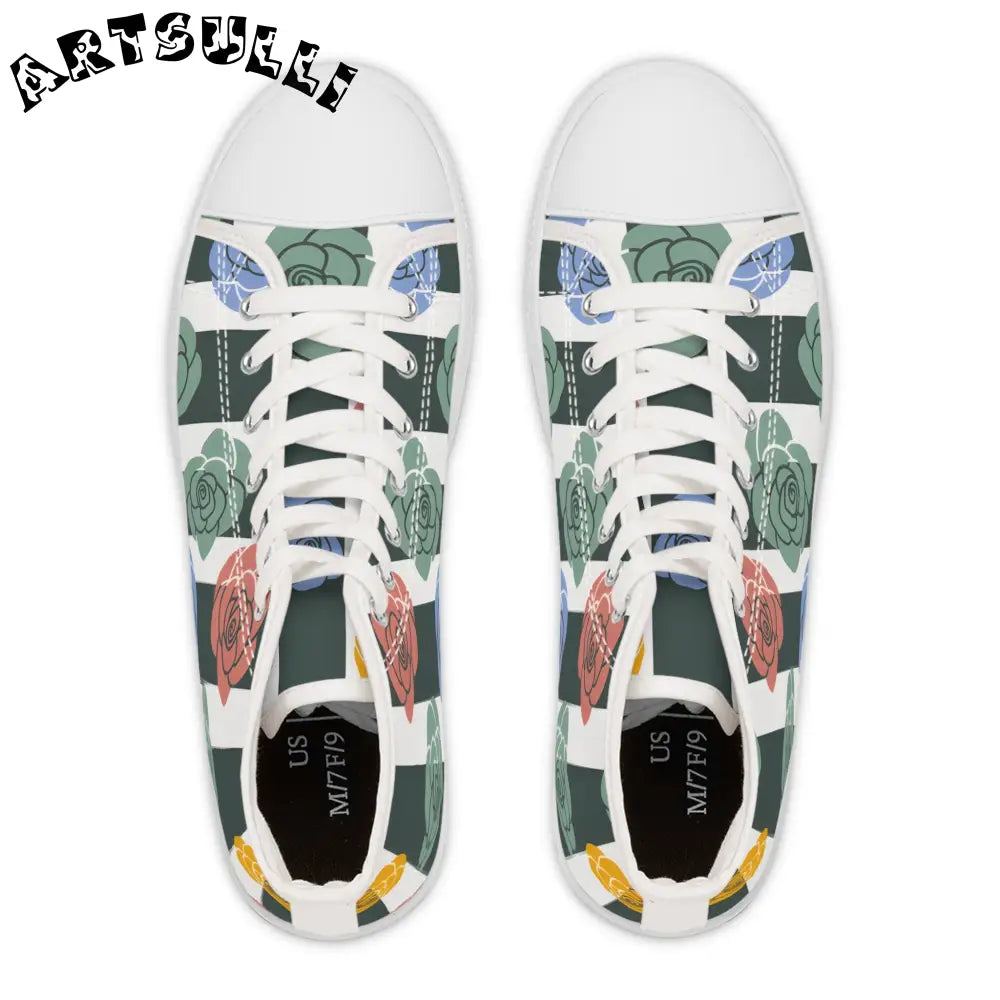 JAKKOUTTHEBXX Stripes x Roses Black and White Women’s High Top