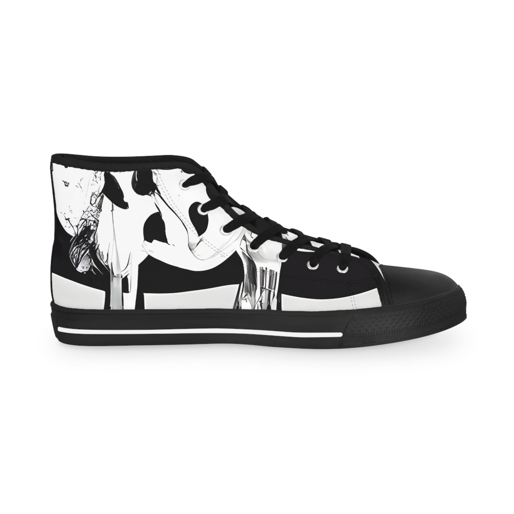 Cruellas Cattle Line Men's High Top Sneakers, Artsulli - Art is Long, Life is Short, Shoes, , , , , , , 