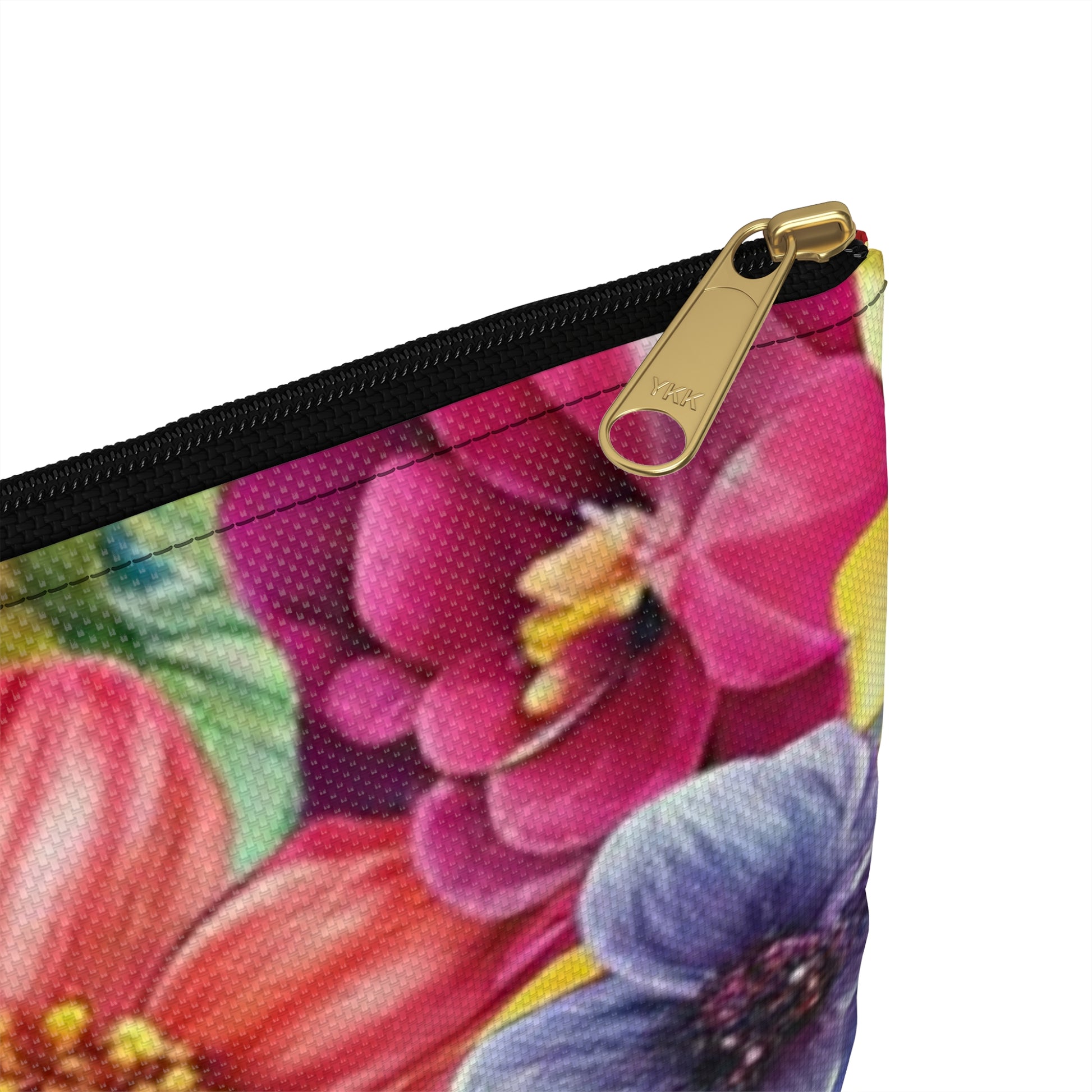 Floral Stripe 4K Accessory Pouch, Artsulli - Art is Long, Life is Short, Bags, , , , , , , 