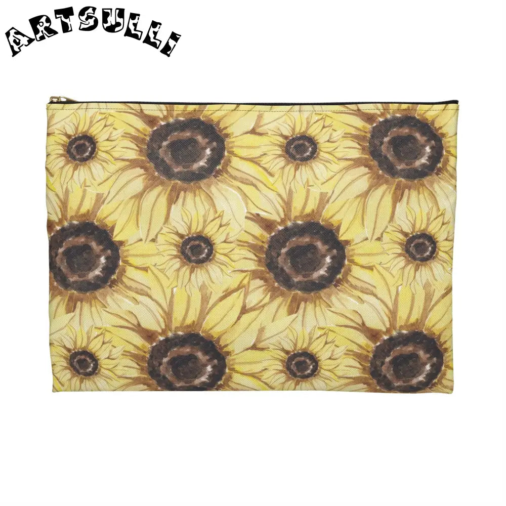 JAKKOUTTHEBXX Retro Anime Sunflower Accessory Pouch JAKKOUTTHEBXX