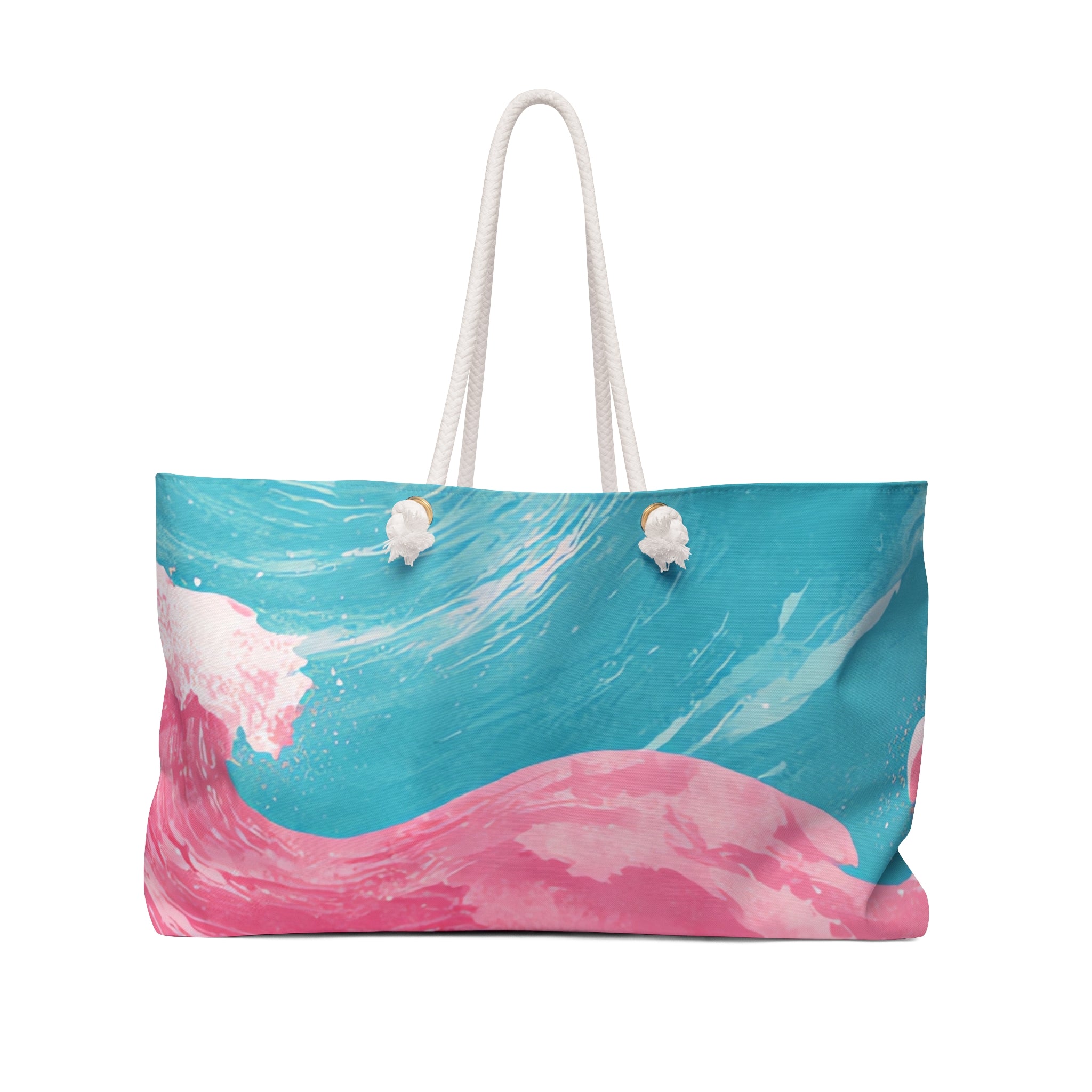 The Great Pastelwave Pink and Blue Weekender Bag, Artsulli - Art is Long, Life is Short, Bags, Size, 24" × 13", , , , , 10334578756688898927