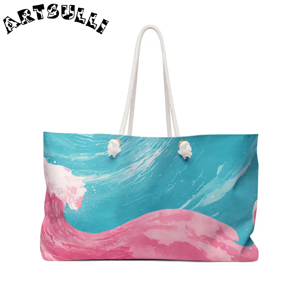 JAKKOUTTHEBXX The Great Pastelwave Pink and Blue Weekender Bag