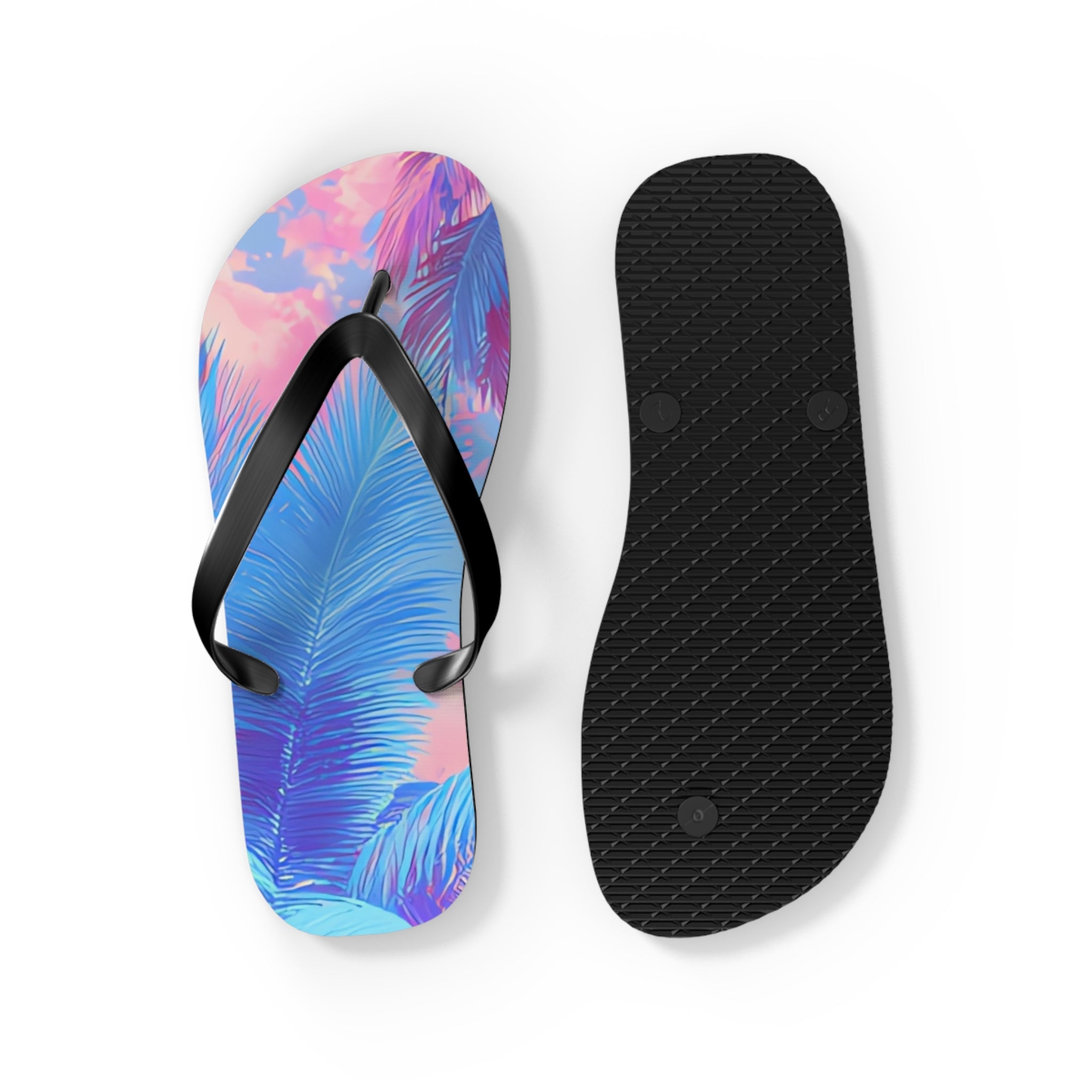 Ethereal Pastel Palms Flip Flops, Artsulli - Art is Long, Life is Short, Shoes, , , , , , , 