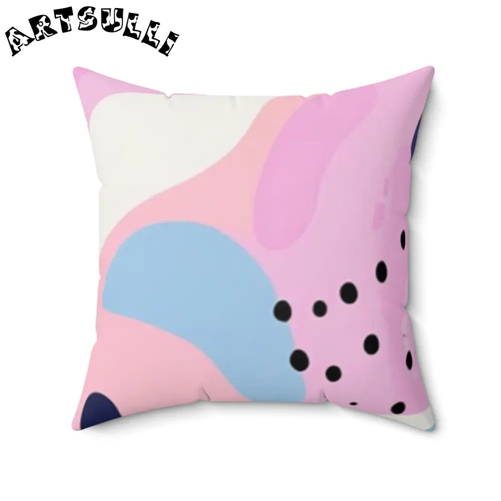 JAKKOUTTHEBXX Colorful Abstract Dots and Shapes Spun Polyester