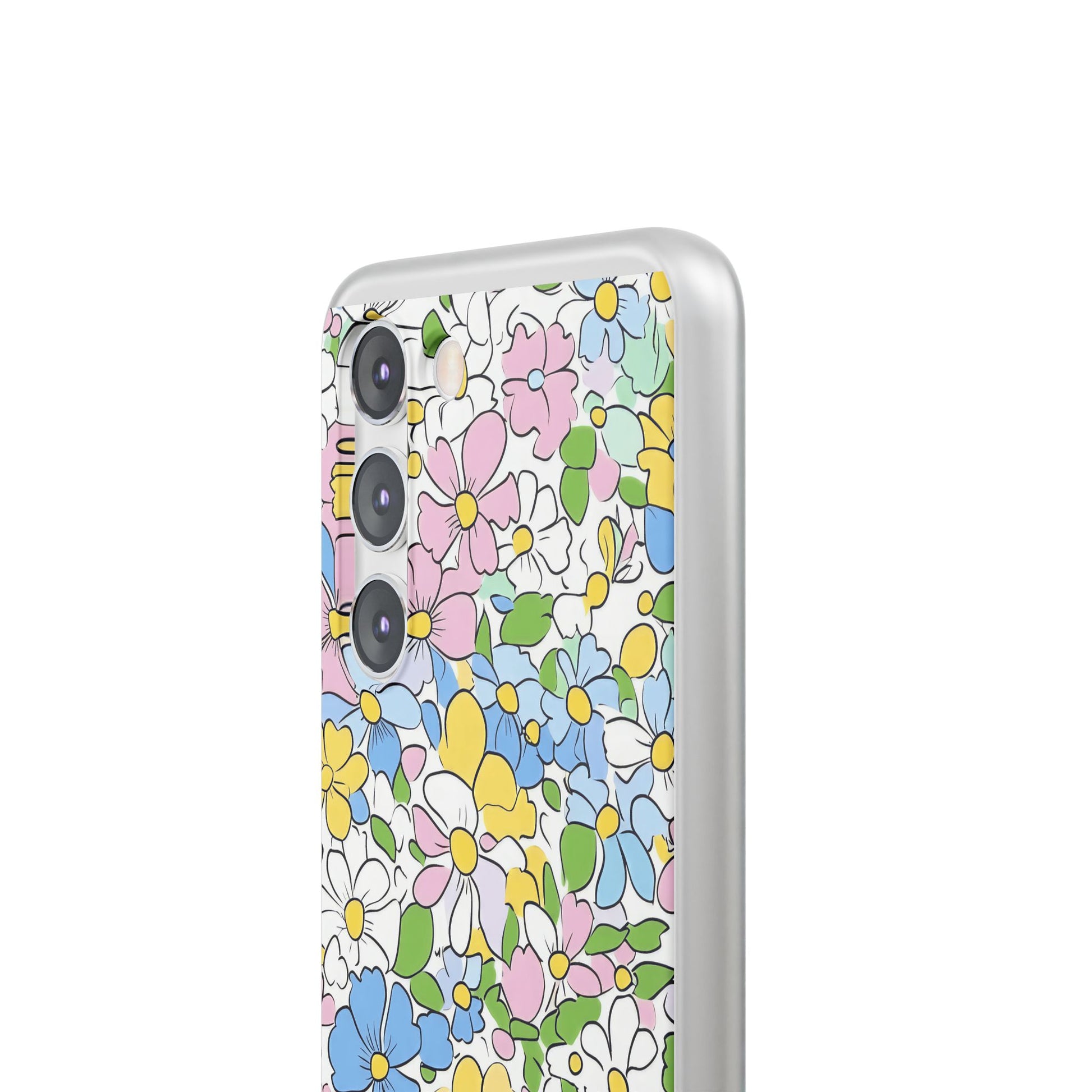 Colorful Floral Clear Flexi Case, Artsulli - Art is Long, Life is Short, Phone Case, , , , , , , 