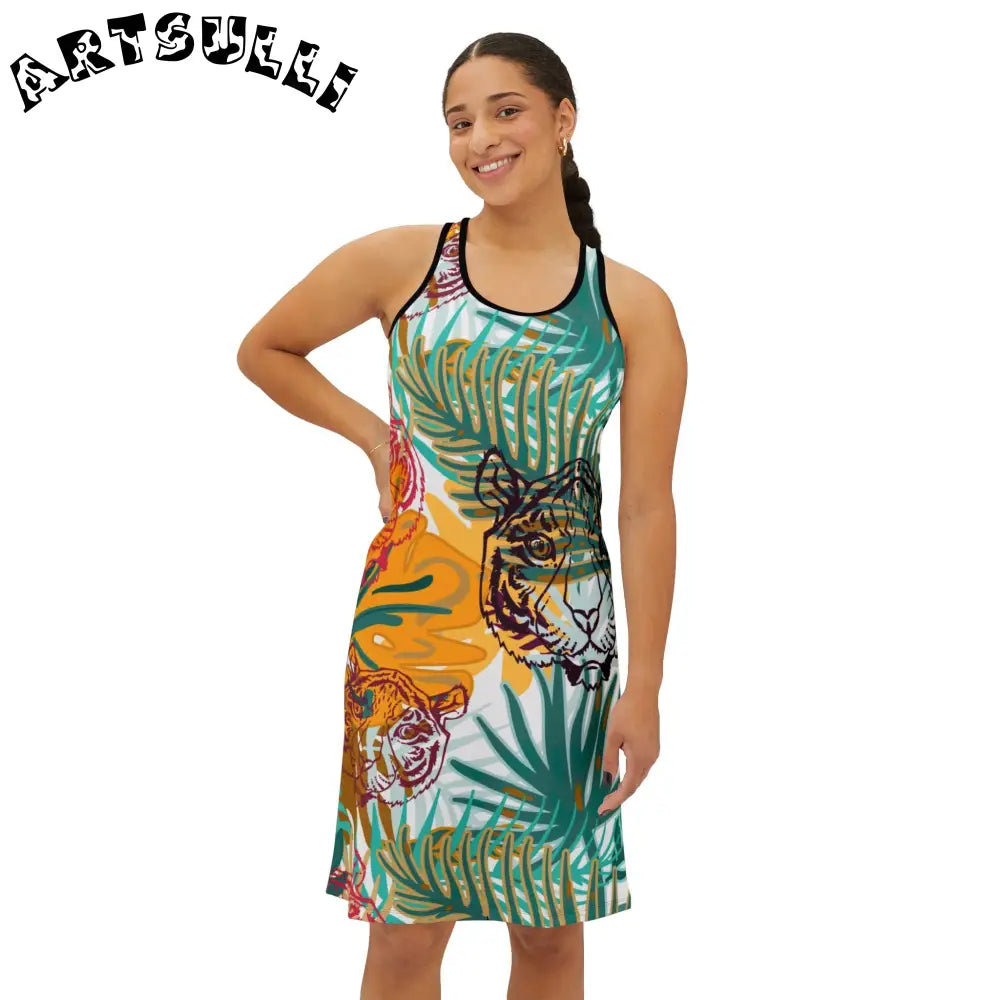 JAKKOUTTHEBXX Tropical Jungle Tigers Brown and Green Women’s