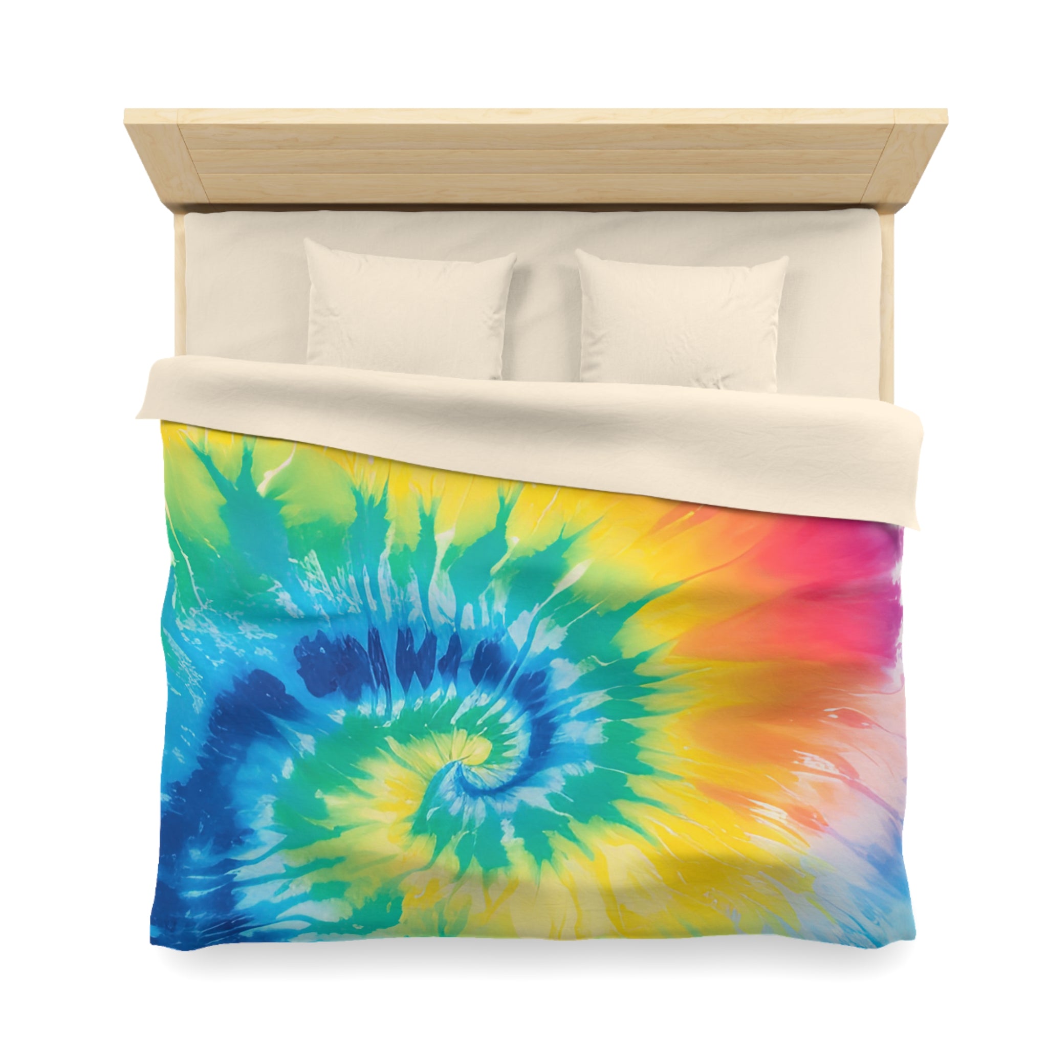 Tie Dye Microfiber Duvet Cover, Artsulli - Art is Long, Life is Short, Home Decor, , , , , , , 
