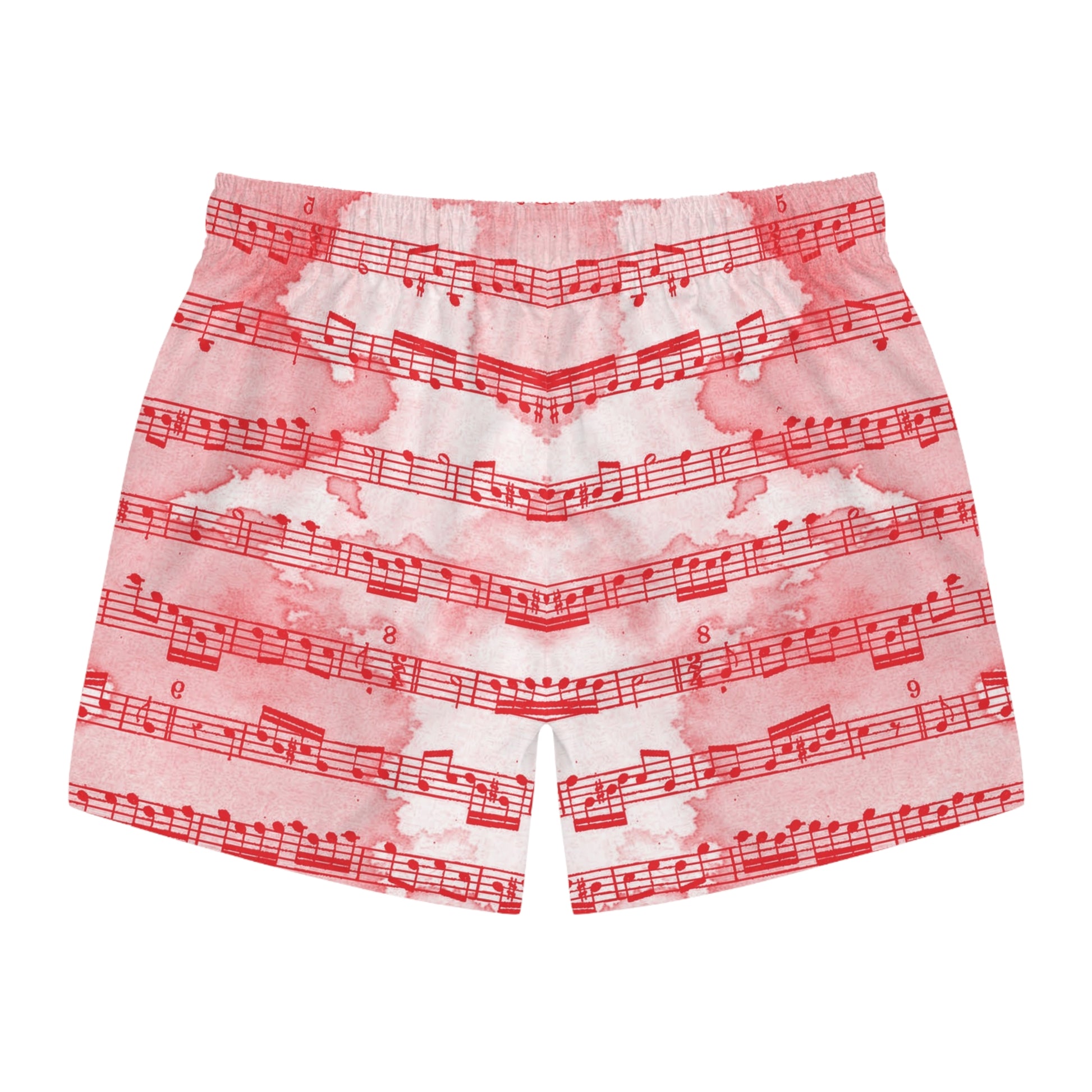 Drip Spill Type Beat Sheet Music II Red Swim Trunks (AOP), Artsulli - Art is Long, Life is Short, All Over Prints, , , , , , , 