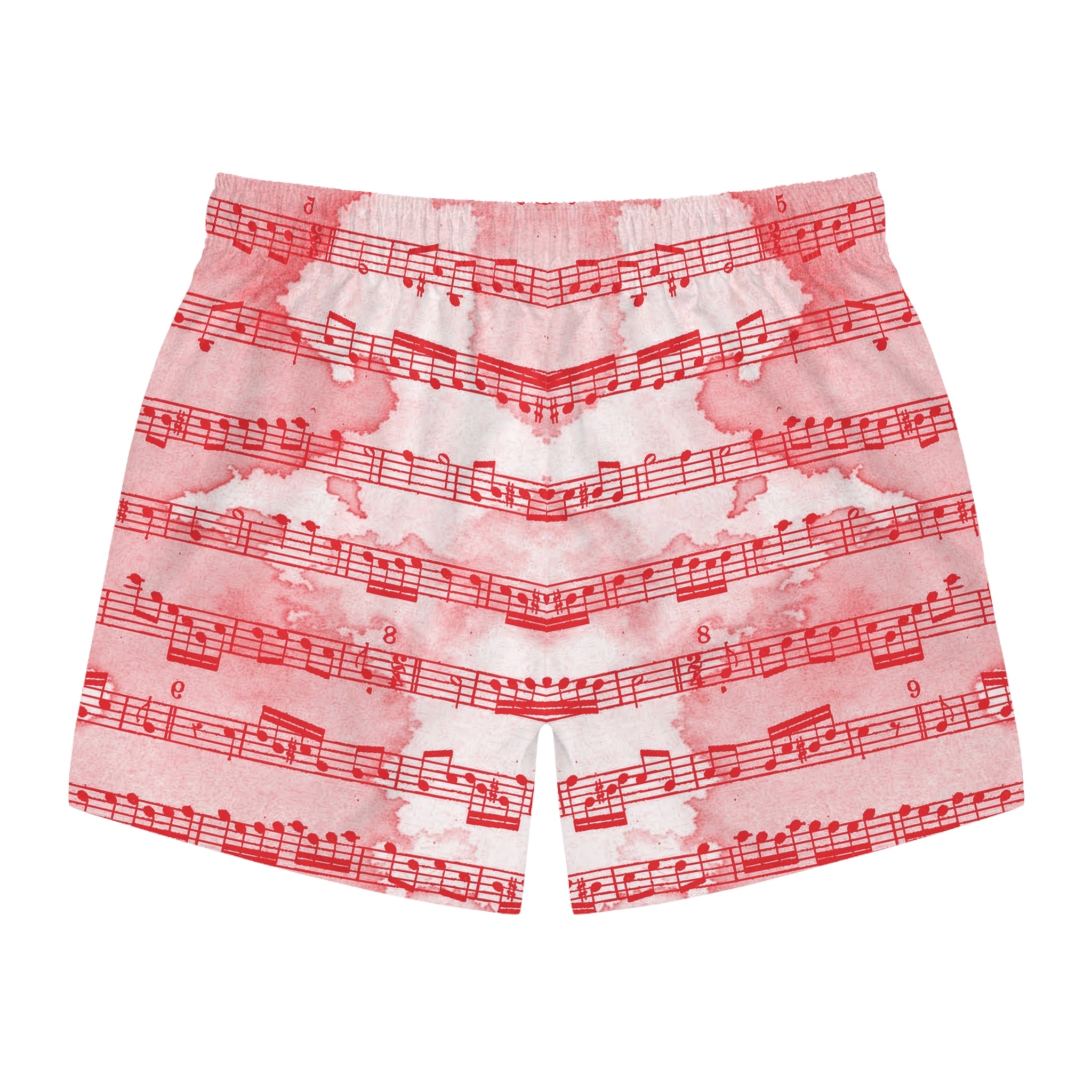 Drip Spill Type Beat Sheet Music II Red Swim Trunks (AOP), Artsulli - Art is Long, Life is Short, All Over Prints, , , , , , , 