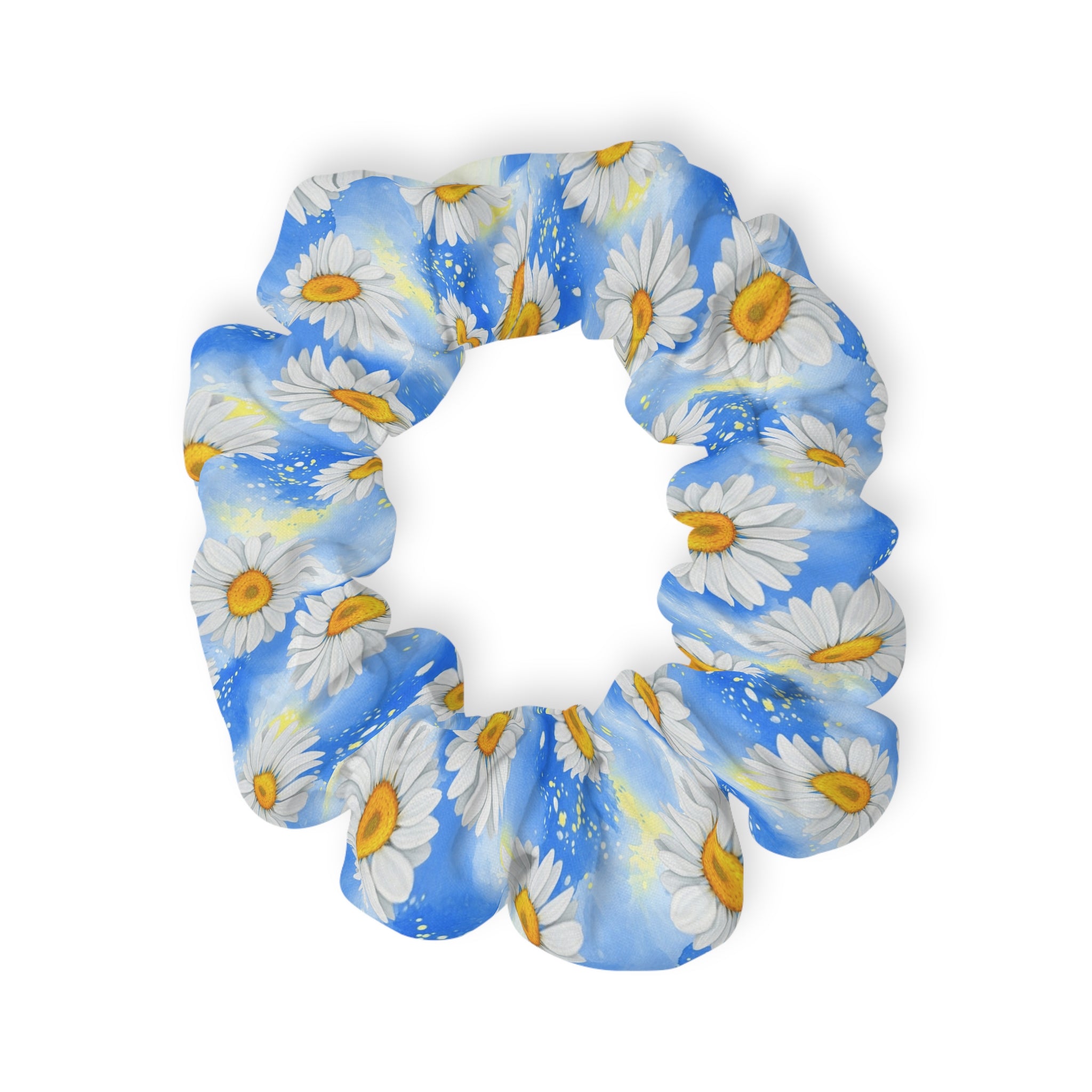 Daisies Scrunchie, Artsulli - Art is Long, Life is Short, Accessories, Size, 4'' × 4'', , , , , 24302427056873416383