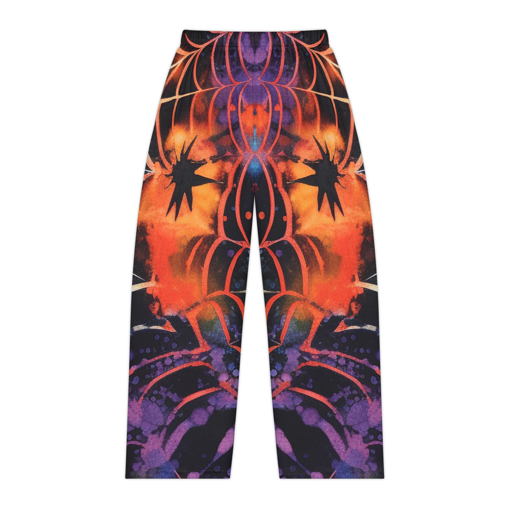 Spider Web Tie Dye Women's Pajama Pants (AOP), Artsulli - Art is Long, Life is Short, All Over Prints, , , , , , , 