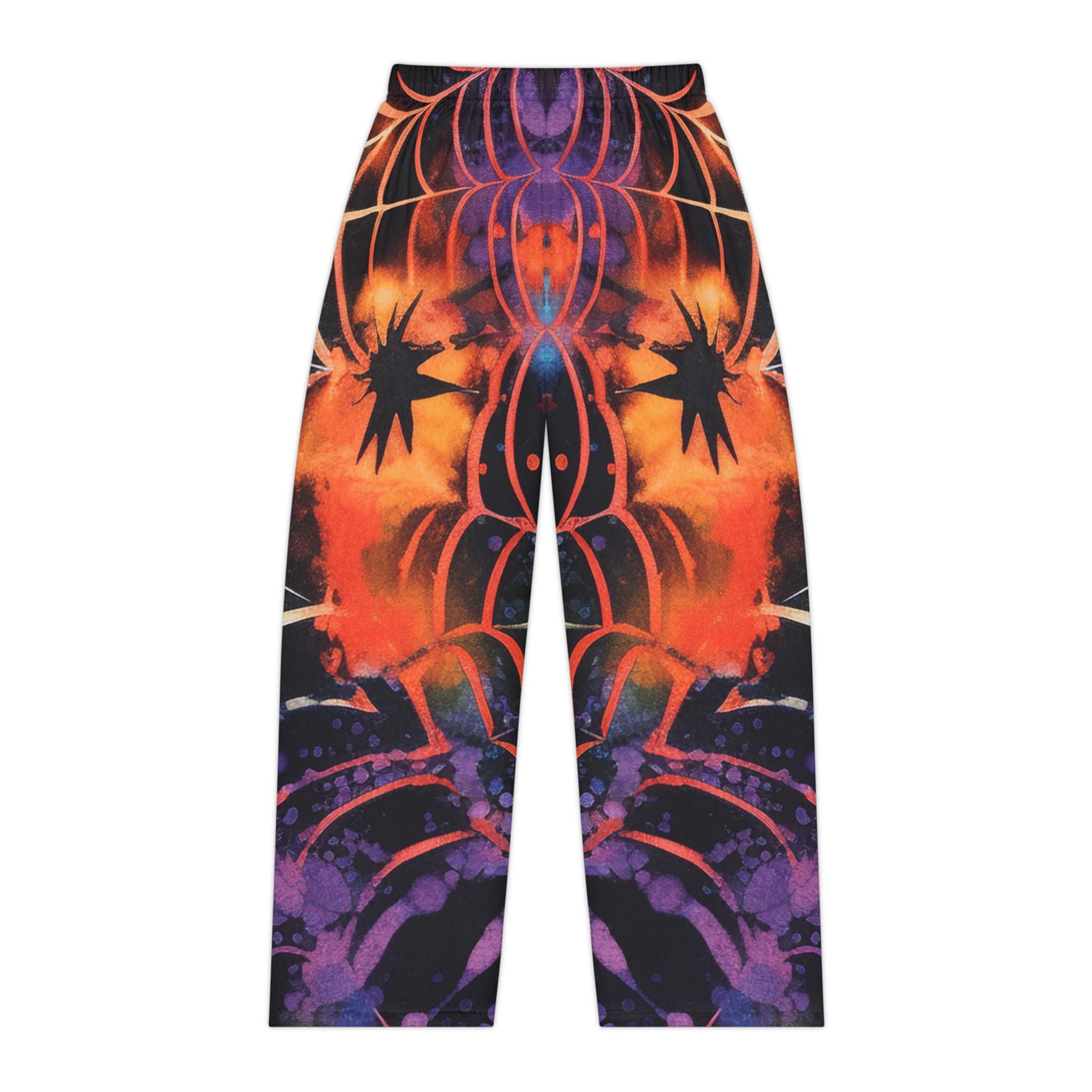 Spider Web Tie Dye Women's Pajama Pants (AOP), Artsulli - Art is Long, Life is Short, All Over Prints, , , , , , , 