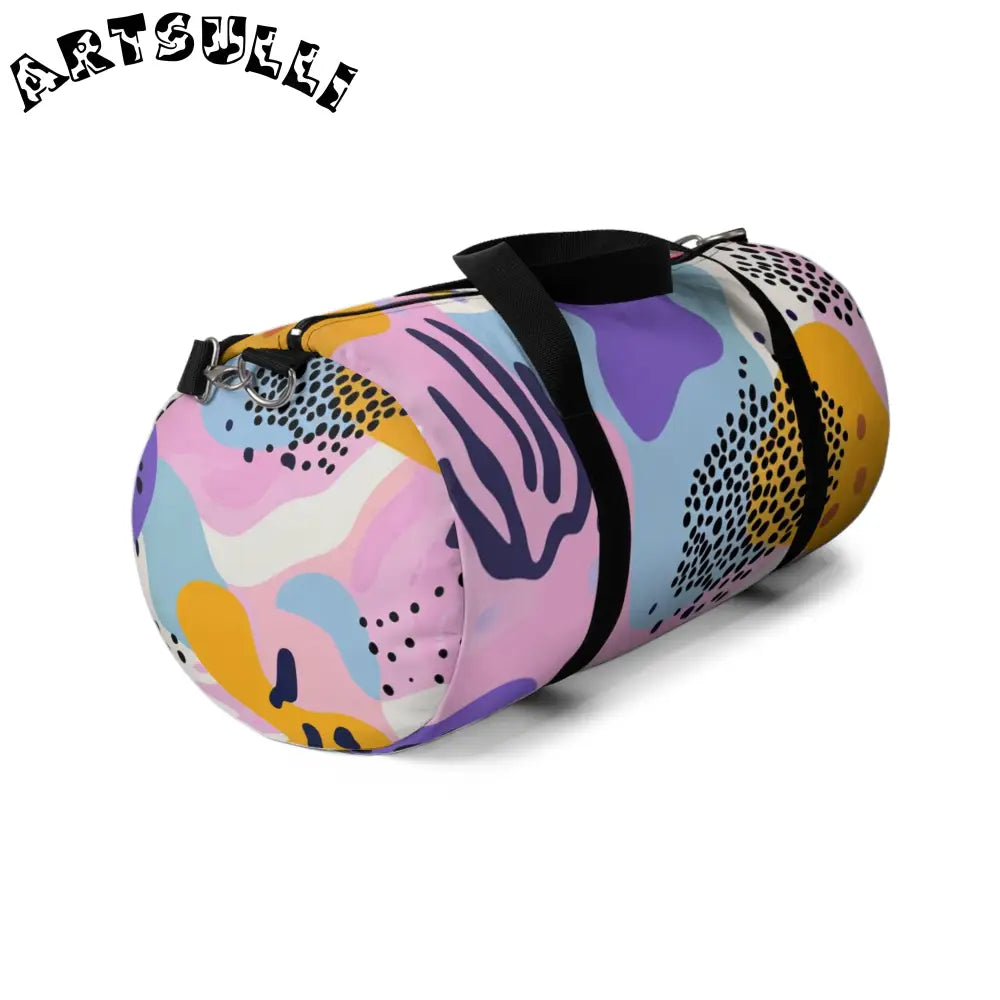 JAKKOUTTHEBXX Colorful Abstract Dots and Shapes II Duffel Bag