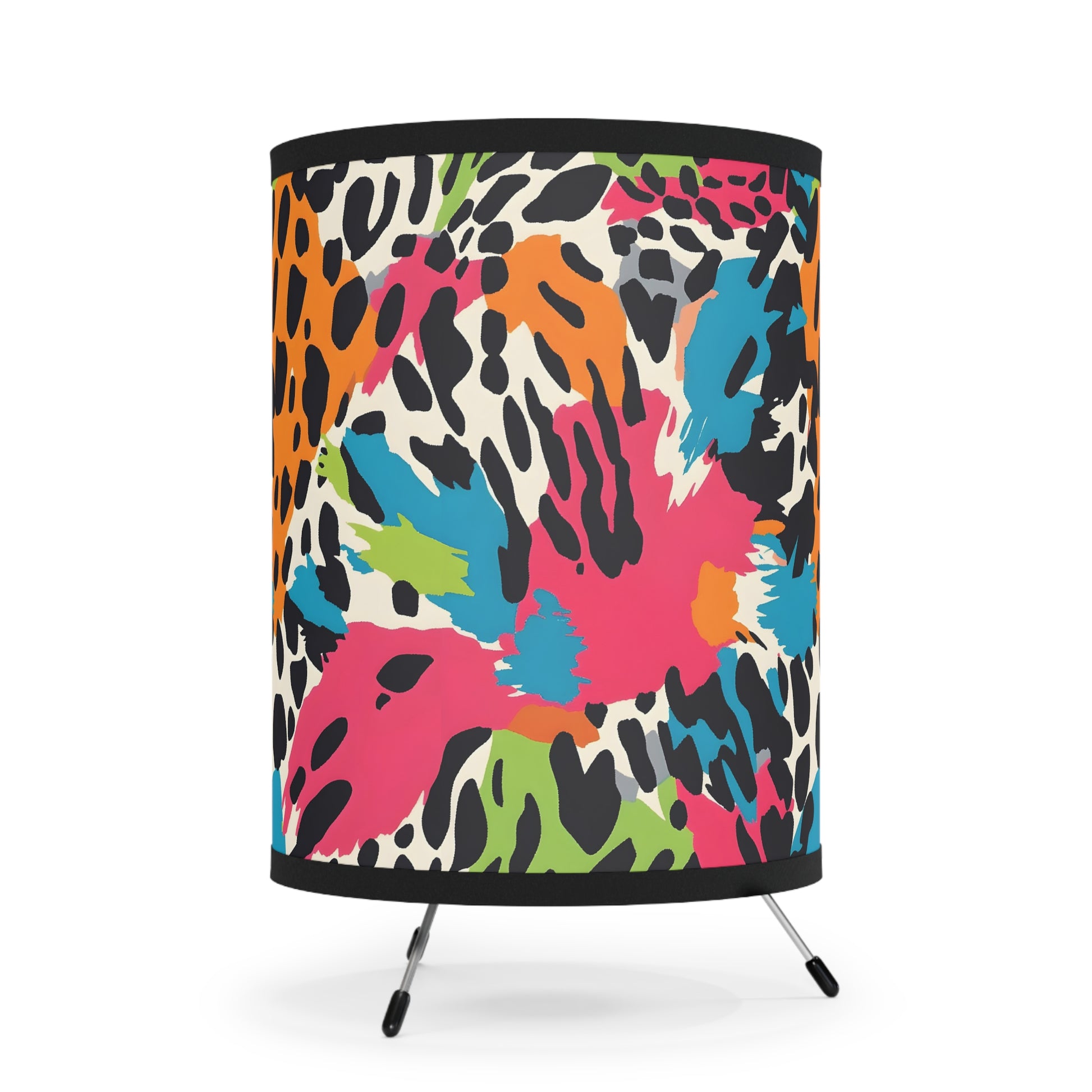 Wild Brush Strokes x Animal Print Multi-Color Tripod Lamp with High-Res Printed Shade, US\CA plug, Artsulli - Art is Long, Life is Short, Home Decor, , , , , , , 
