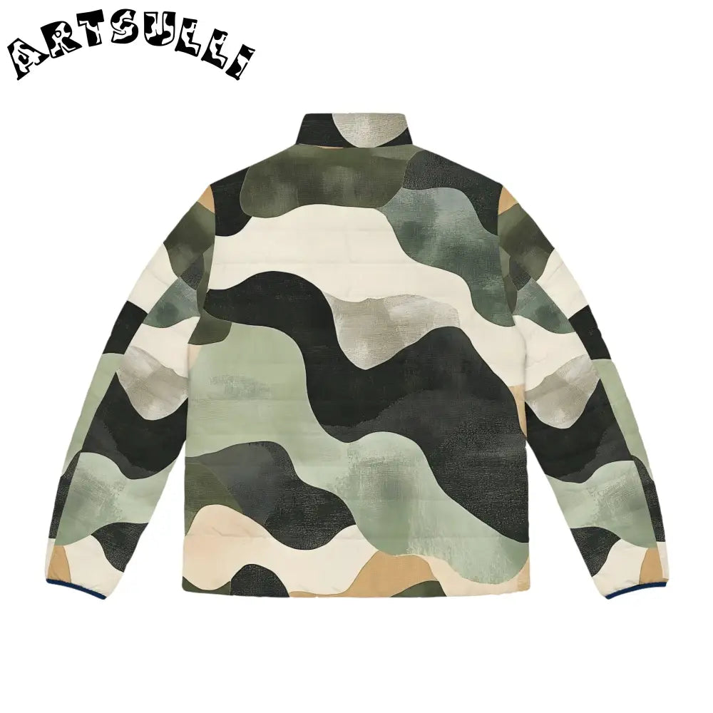 JAKKOUTTHEBXX Camouflage Puffer Jacket with Quilted Cuff Lining