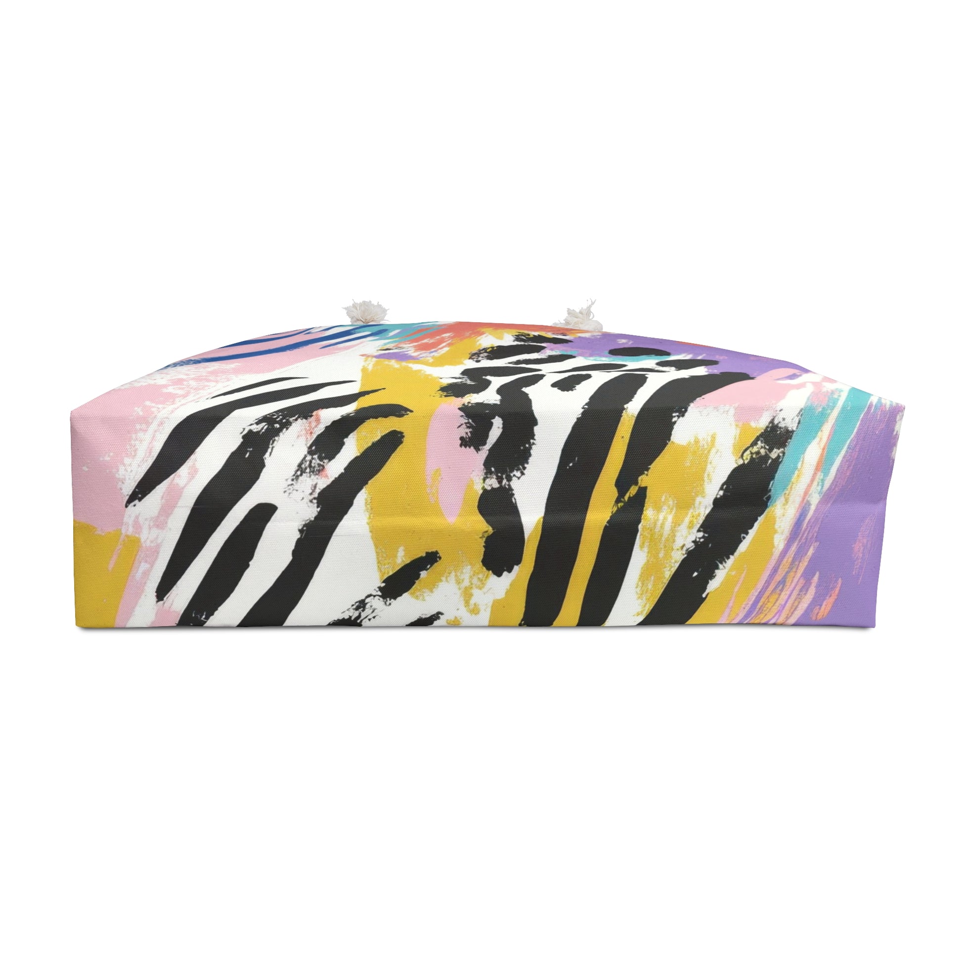 Wild Zebra Stripes x Paint Brush Strokes Multi-Color II Weekender Bag, Artsulli - Art is Long, Life is Short, Bags, , , , , , , 
